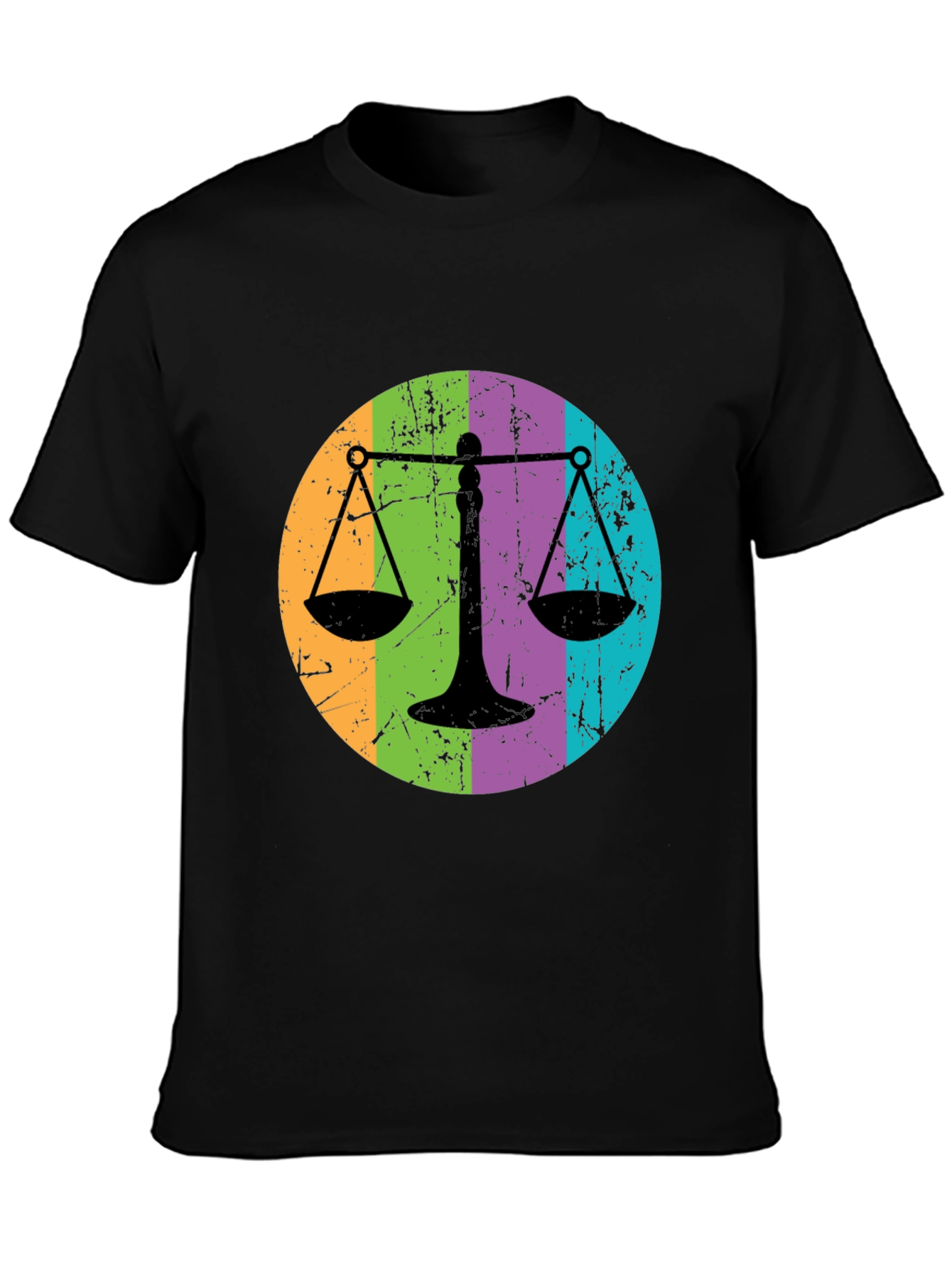 Scales of Justice Graphic Tee - Balance and Style