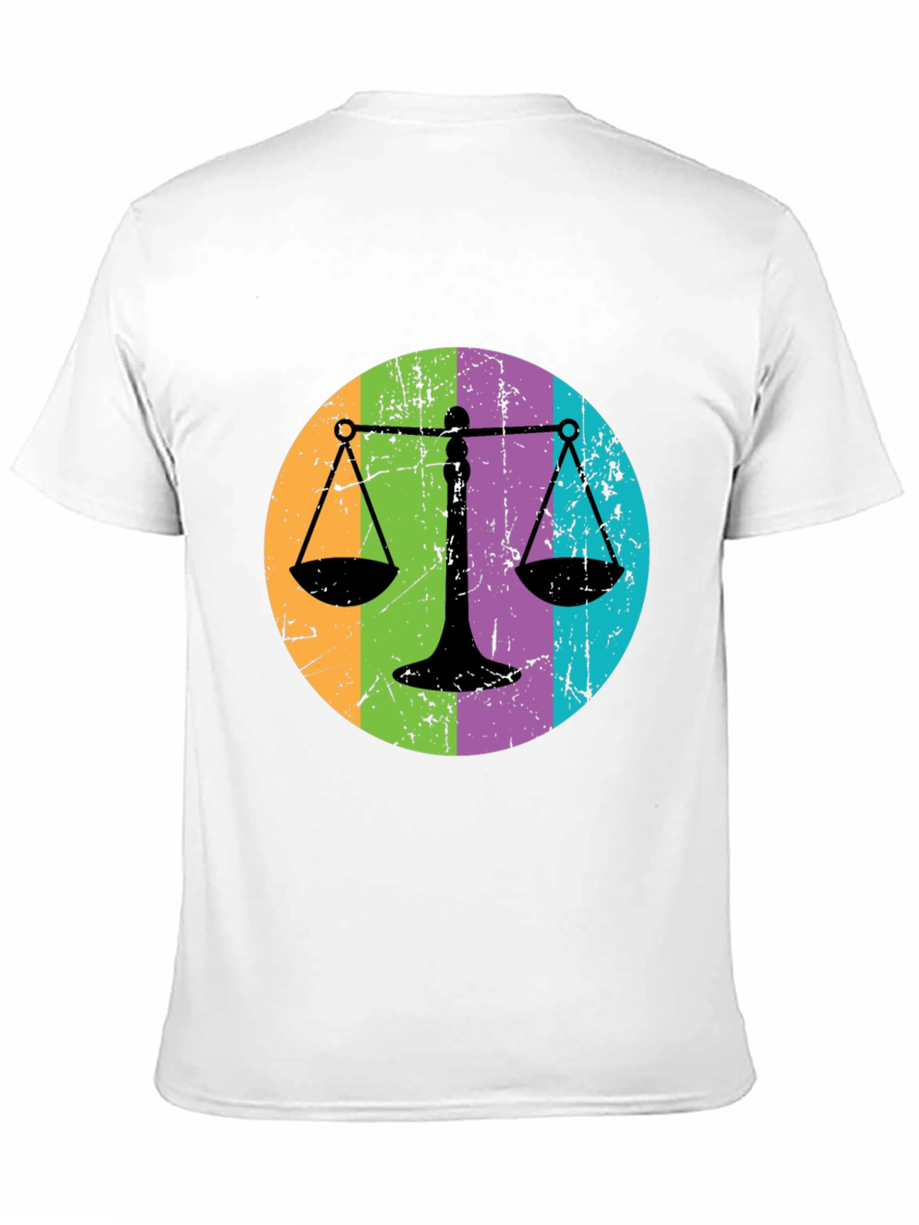 Scales of Justice Graphic Tee - Balance and Style