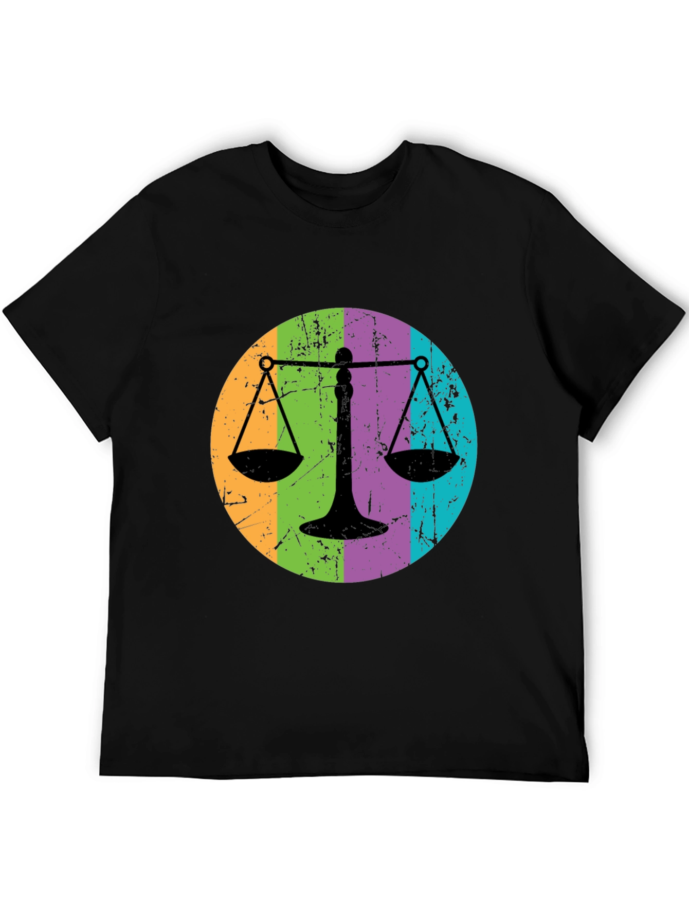 Scales of Justice Graphic Tee - Balance and Style