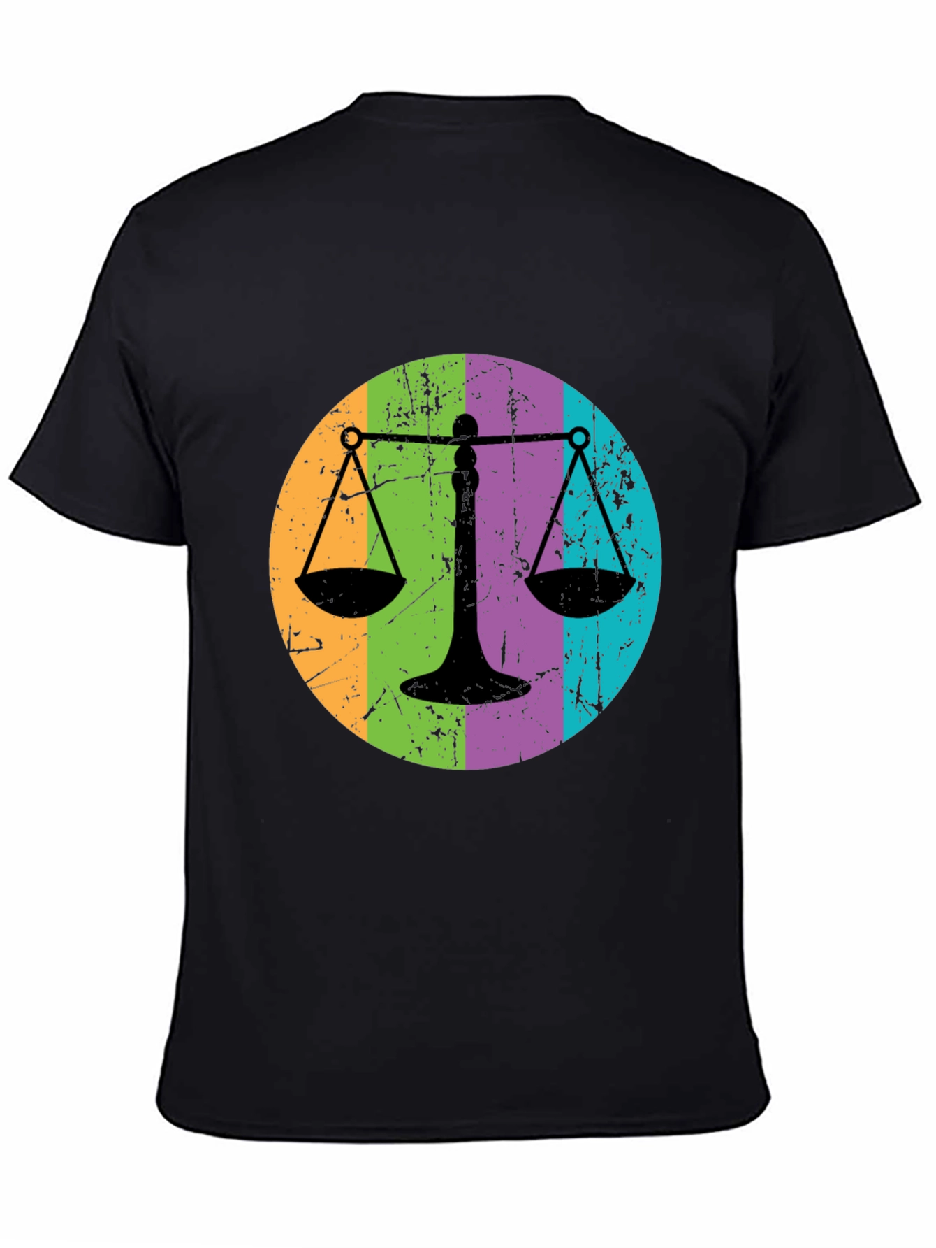Scales of Justice Graphic Tee - Balance and Style