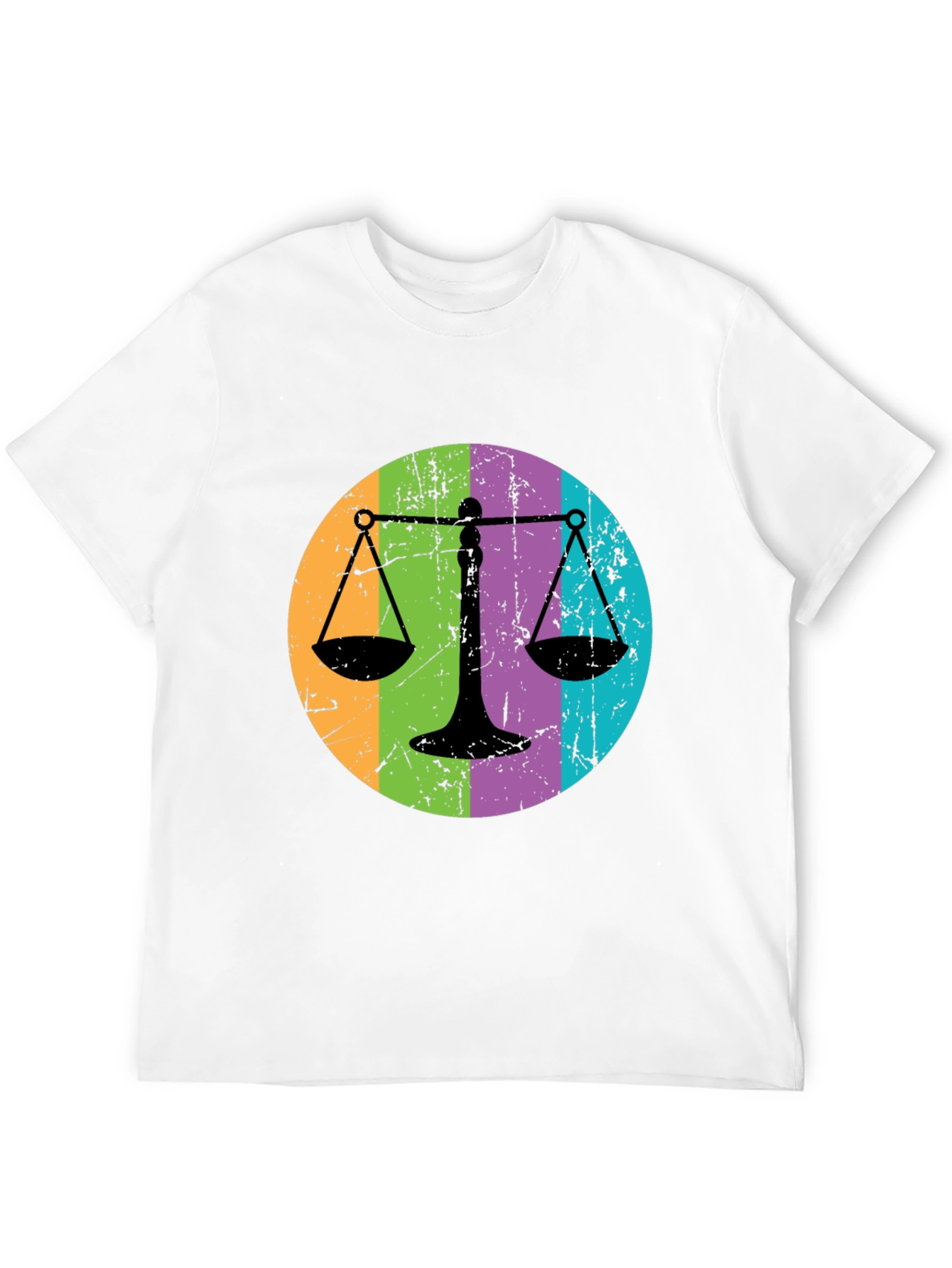 Scales of Justice Graphic Tee - Balance and Style