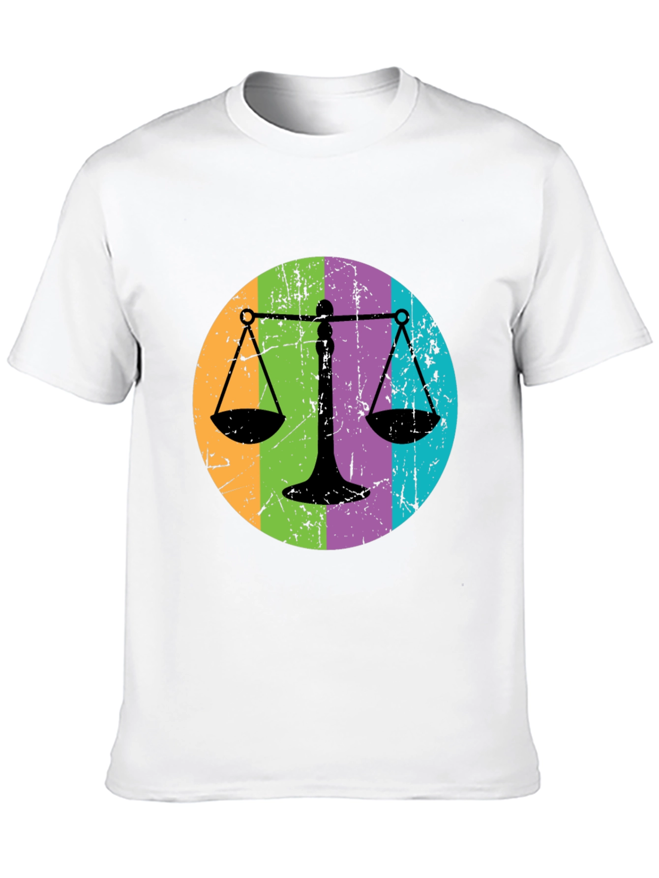 Scales of Justice Graphic Tee - Balance and Style