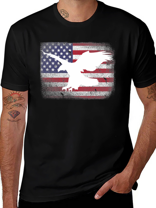 American Flag Eagle Graphic T-Shirt