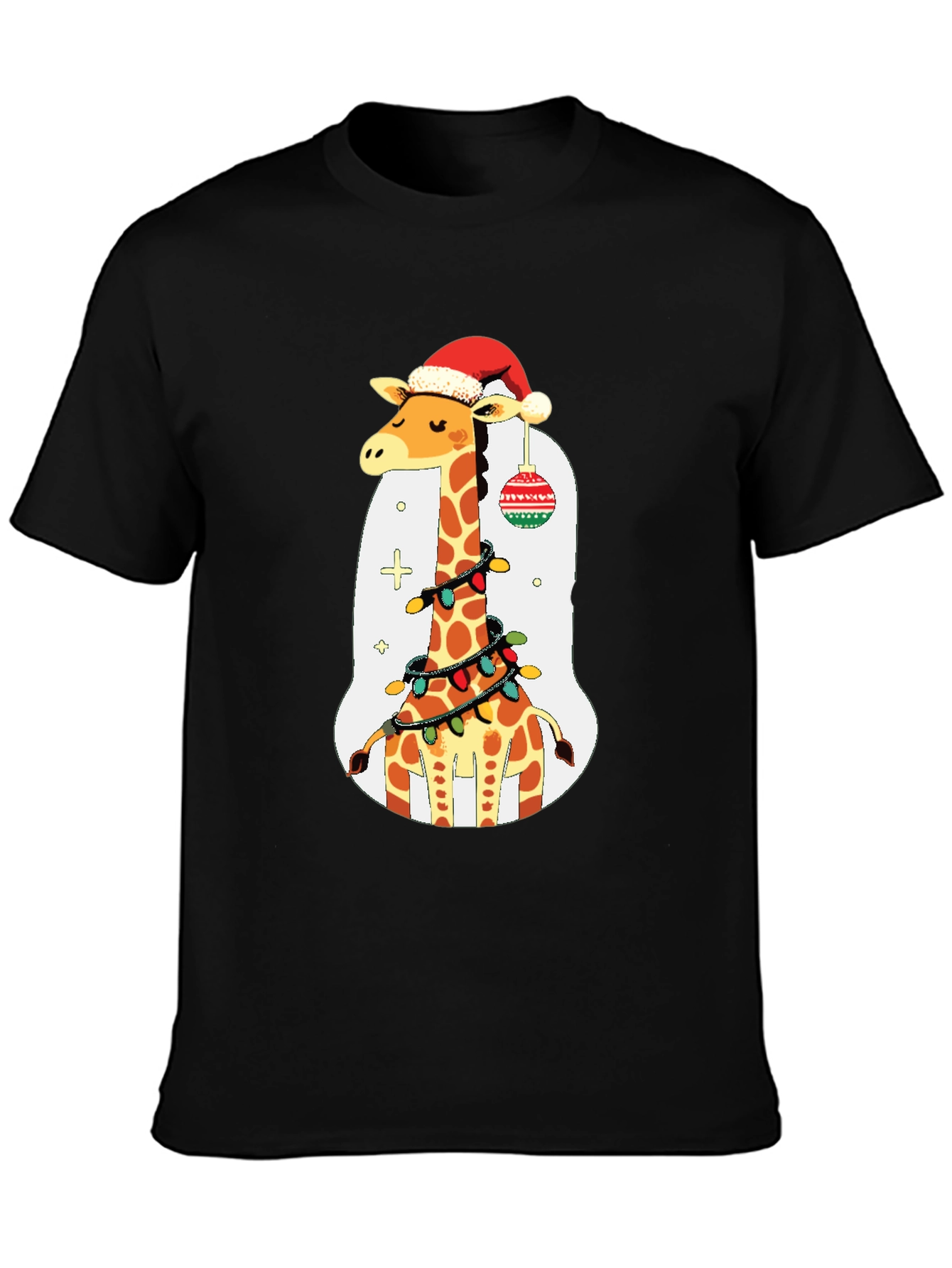 Festive Giraffe Christmas T-Shirt
