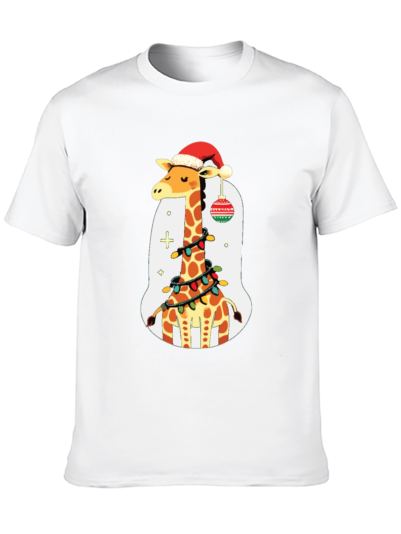 Festive Giraffe Christmas T-Shirt