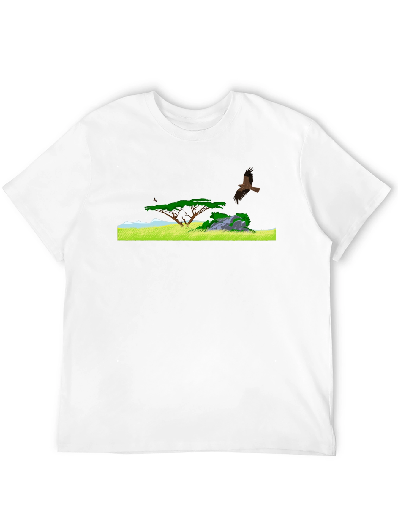 Nature Landscape Graphic Tee - Black T-Shirt