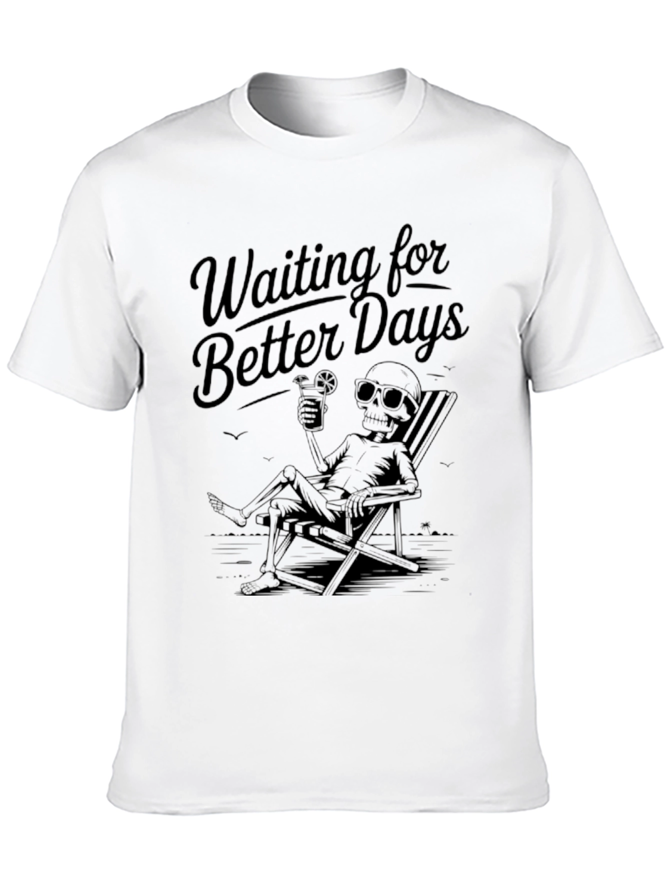 Waiting for Better Days Black Graphic T-Shirt