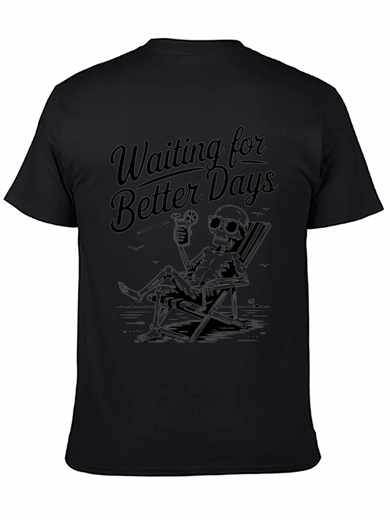 Waiting for Better Days Black Graphic T-Shirt