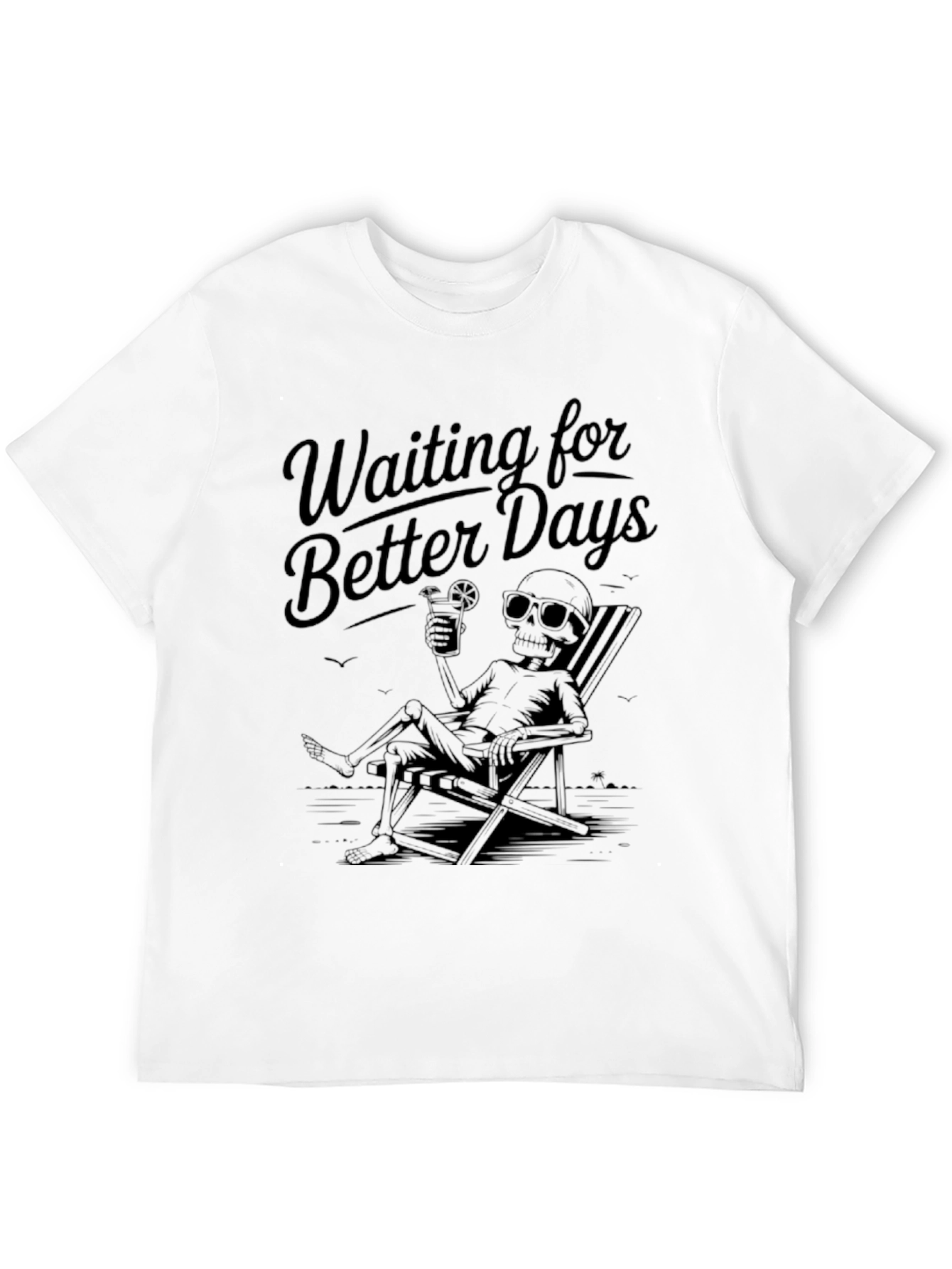Waiting for Better Days Black Graphic T-Shirt