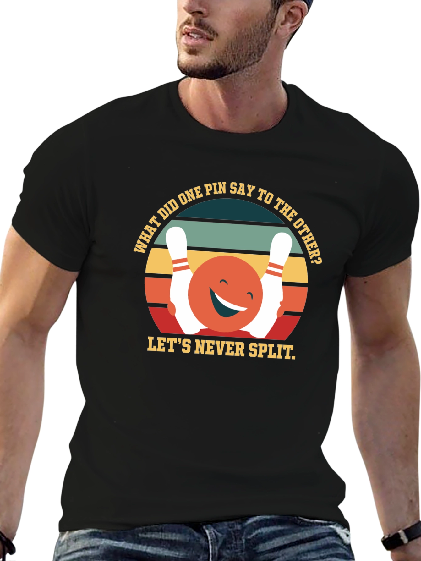 Bowling Pun T-Shirt: Lets Never Split