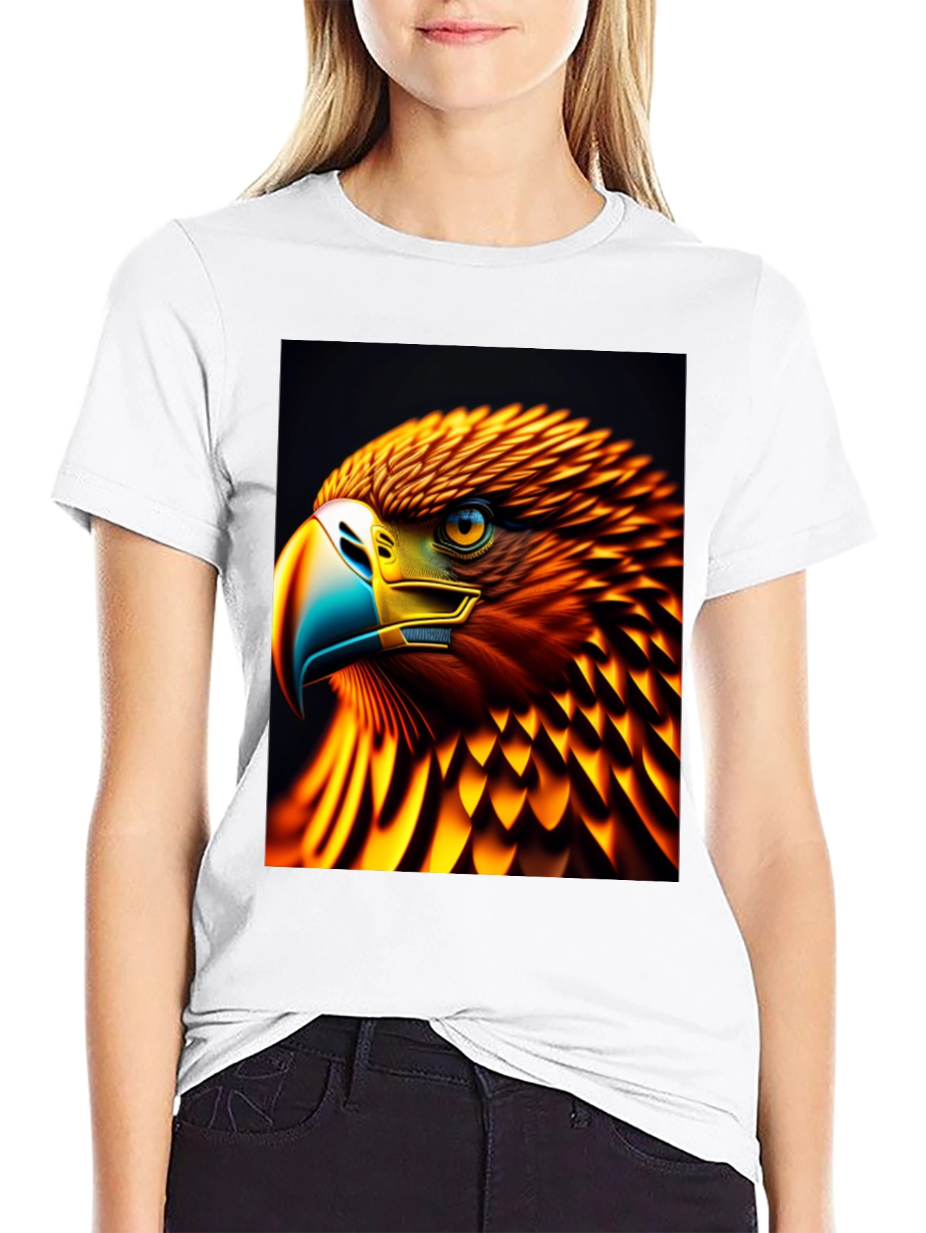 Fiery Eagle Graphic Tee - Bold Style
