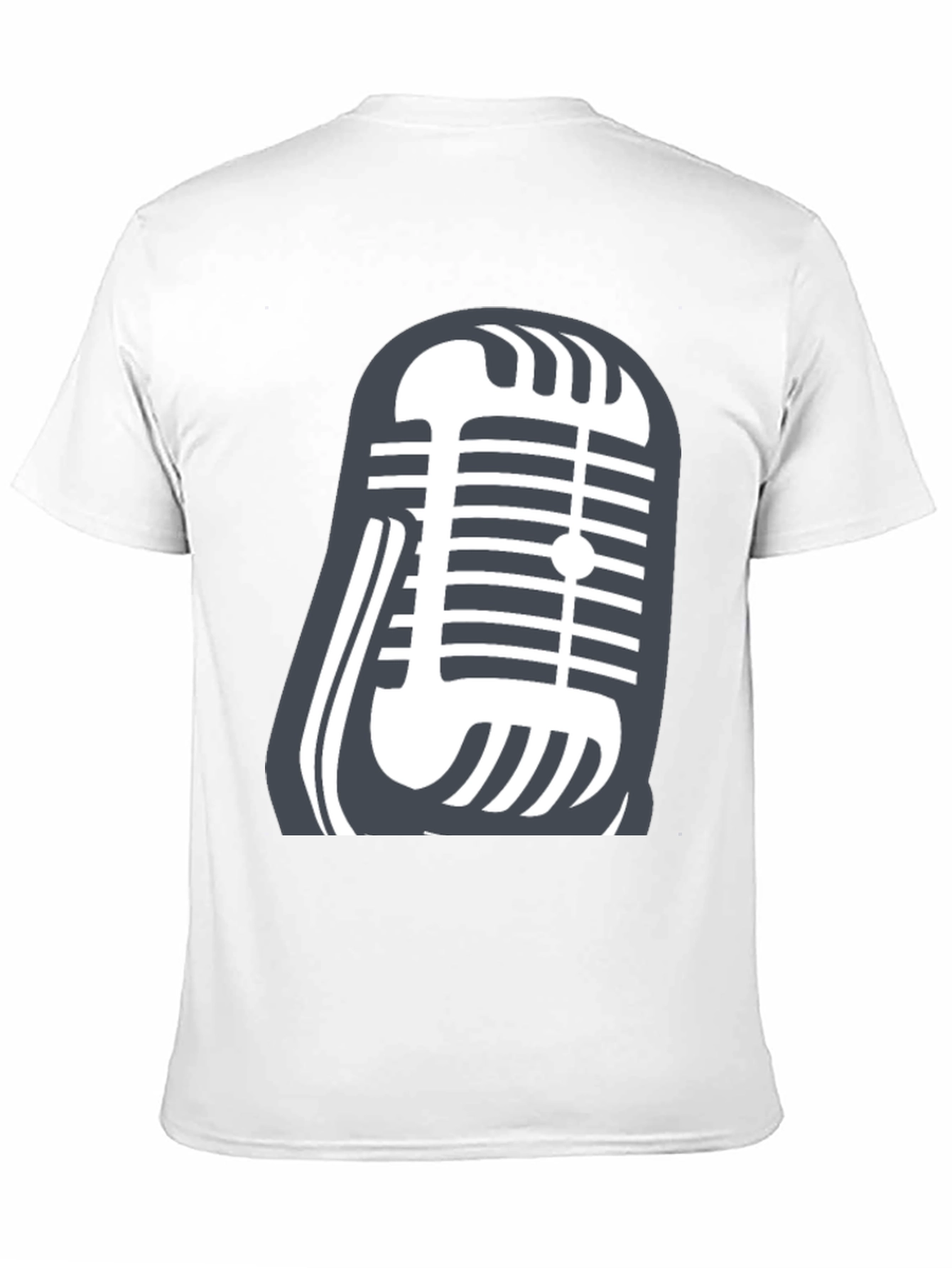 Retro Microphone Graphic Tee - Classic Vocal Style