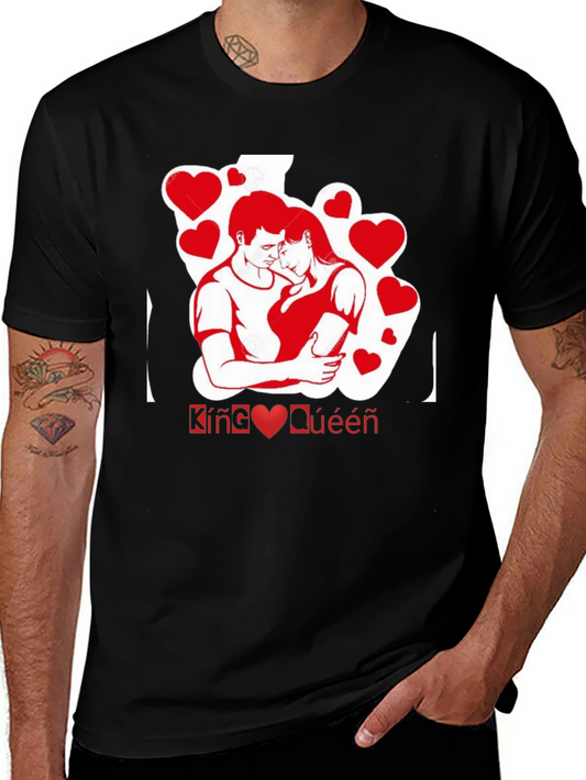 King & Queen Couple Matching Black T-Shirt