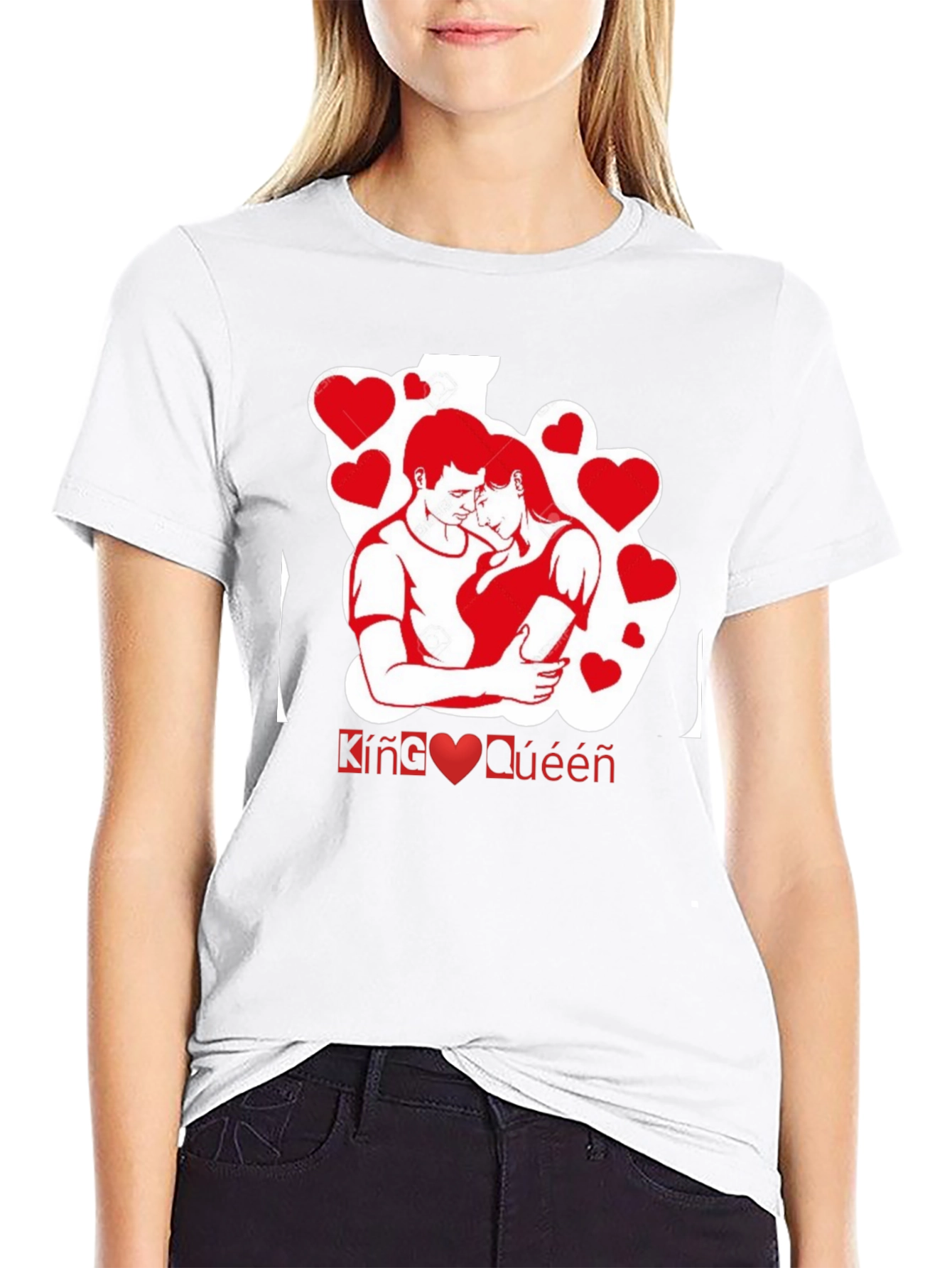 King & Queen Couple Matching Black T-Shirt