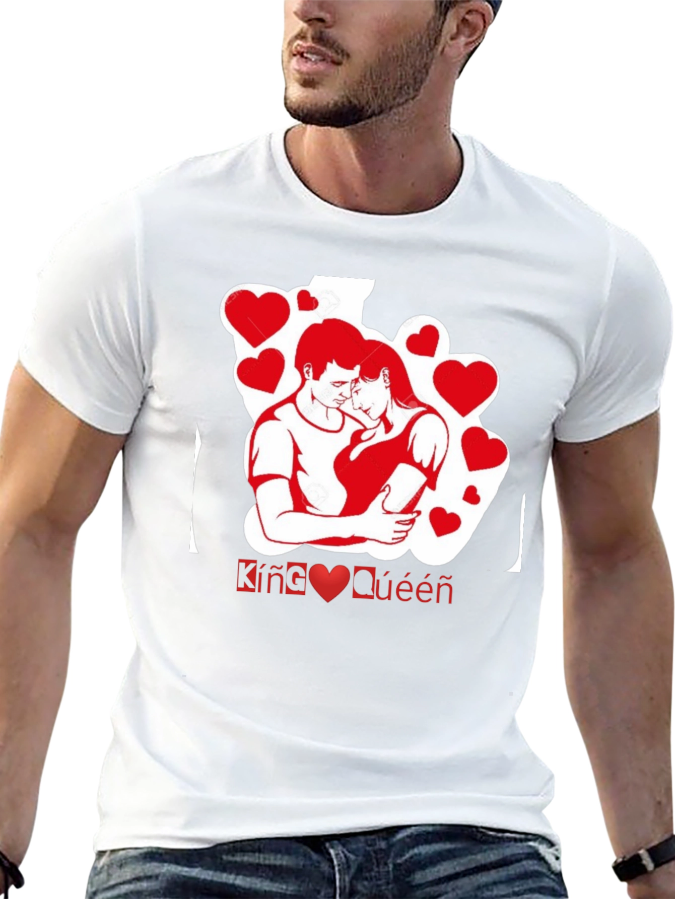 King & Queen Couple Matching Black T-Shirt