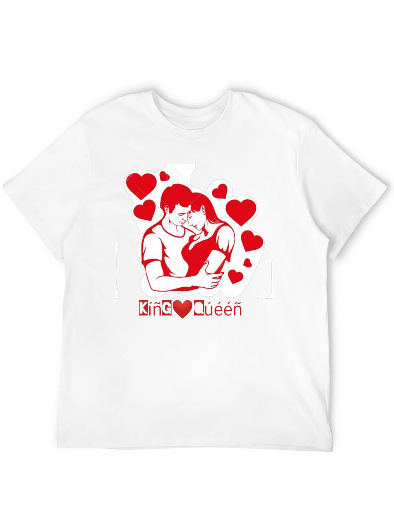 King & Queen Couple Matching Black T-Shirt