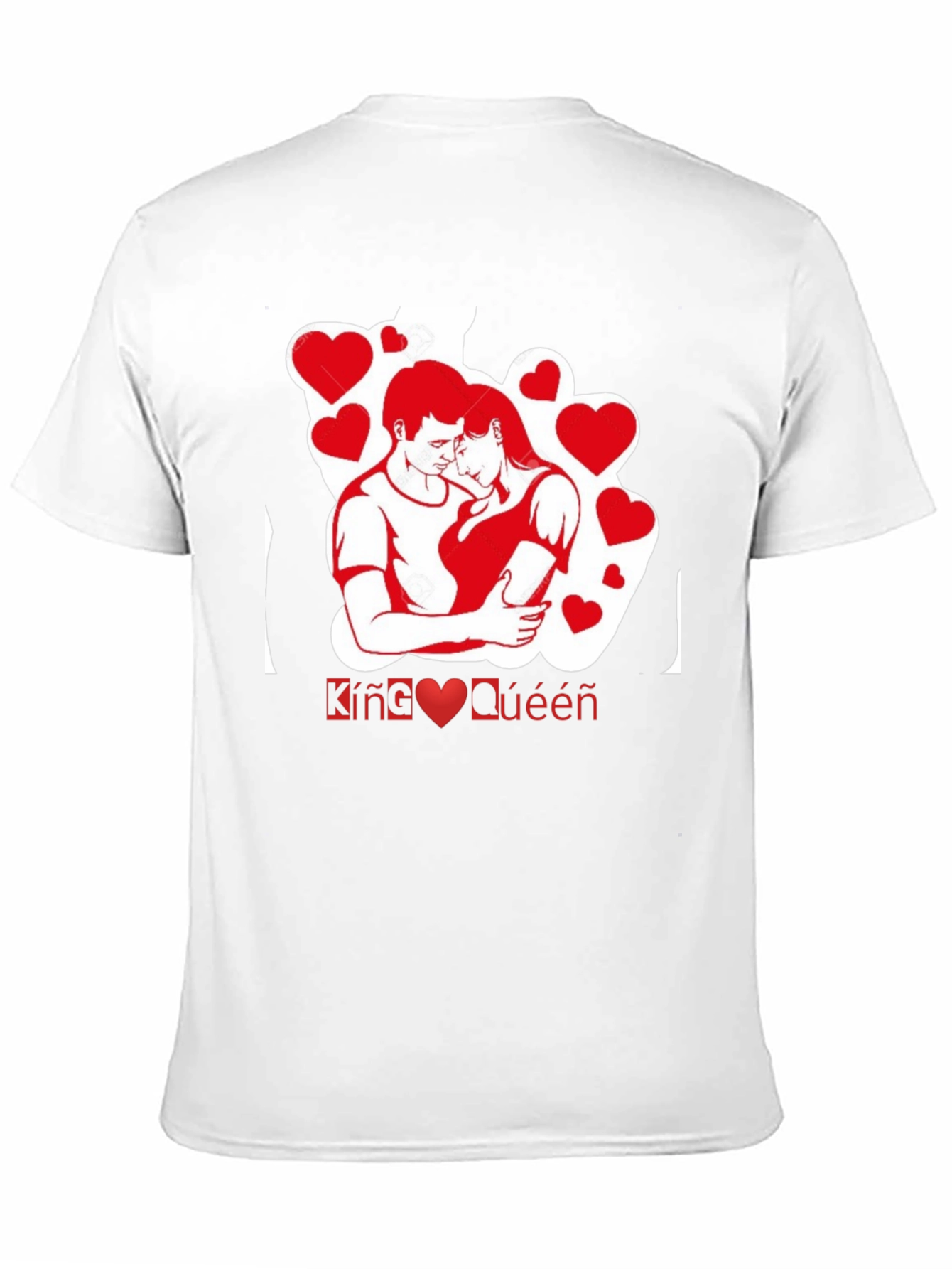 King & Queen Couple Matching Black T-Shirt
