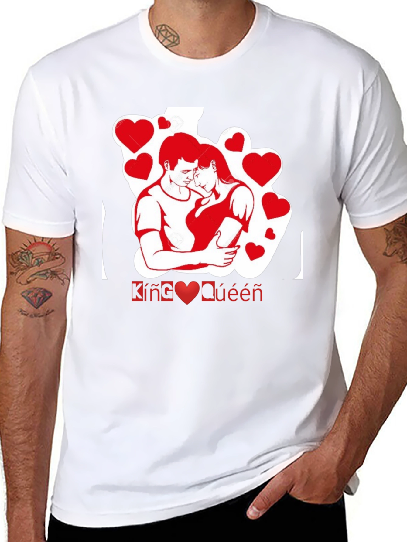 King & Queen Couple Matching Black T-Shirt