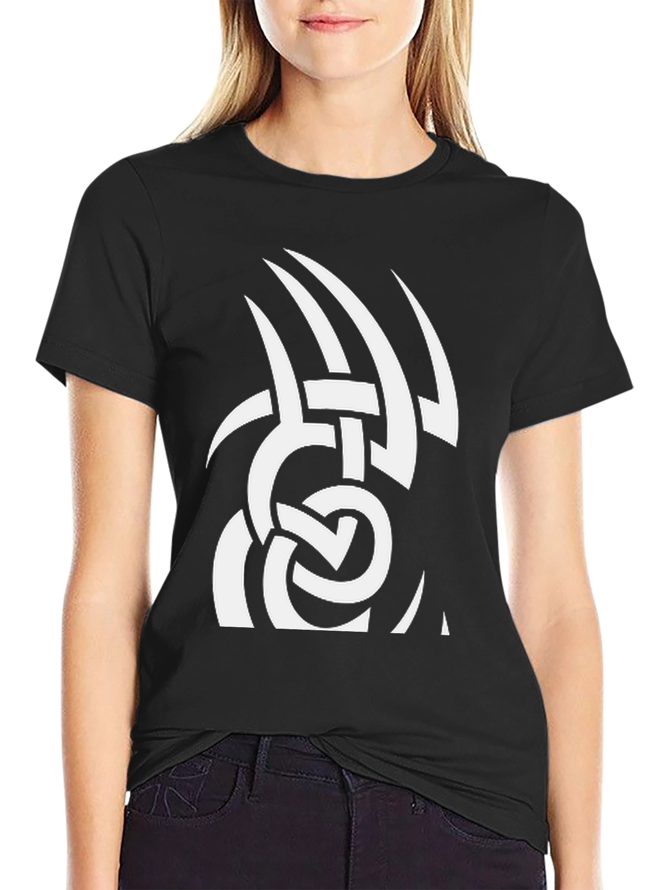 Tribal Tattoo Graphic Black Tee