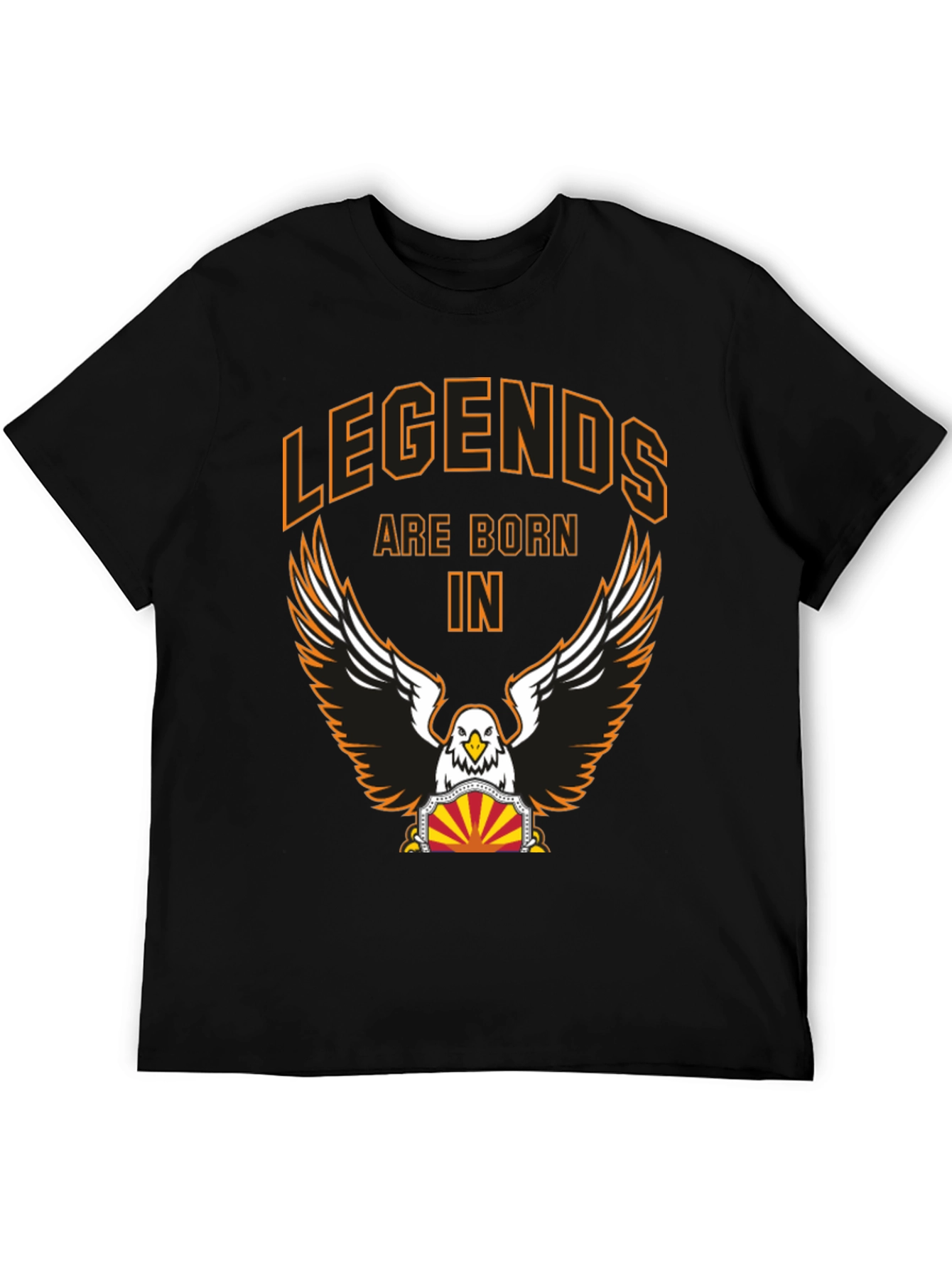 Legends Are Born In Graphic Tee - Black