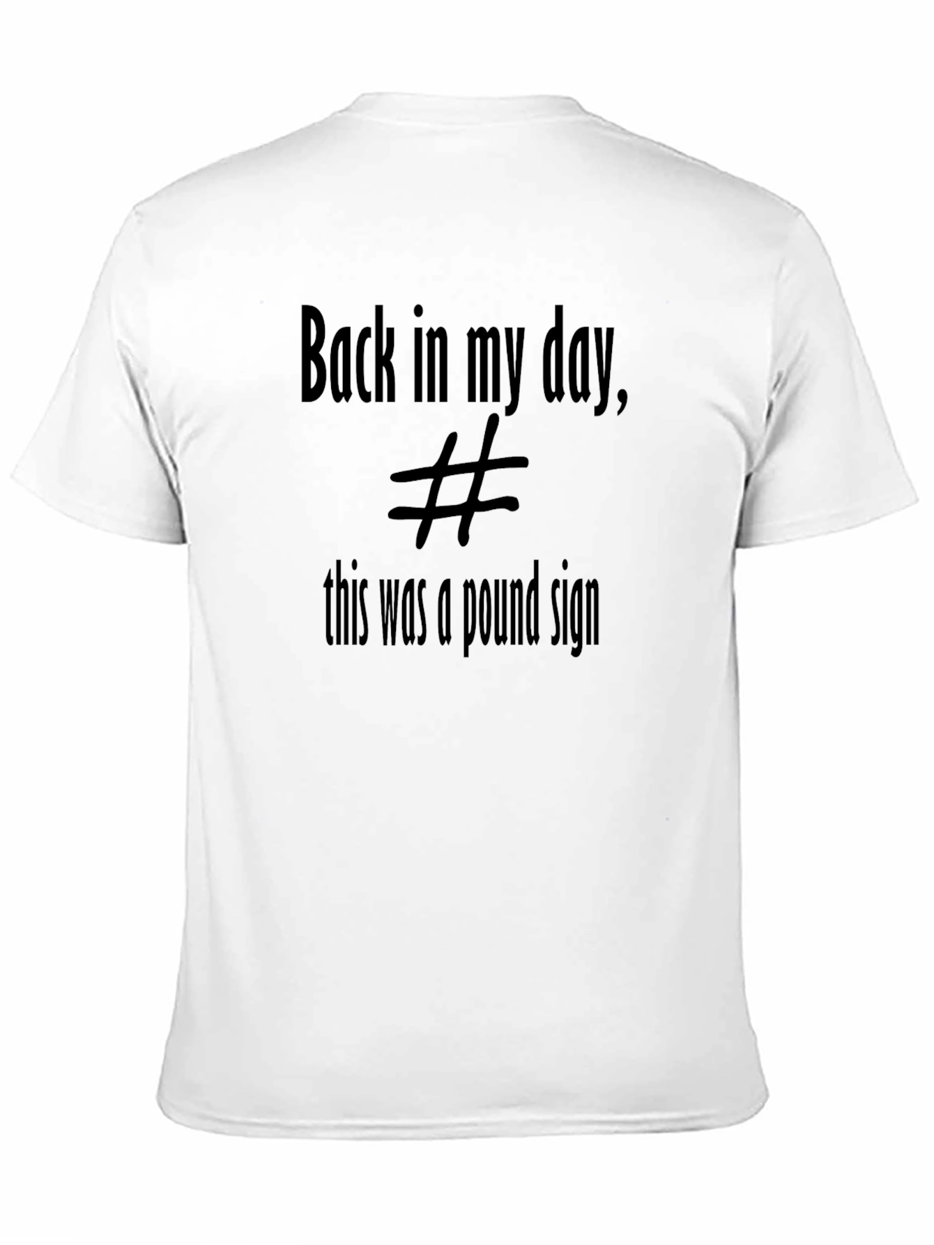 Retro Pound Sign T-Shirt - Classic Throwback Tee