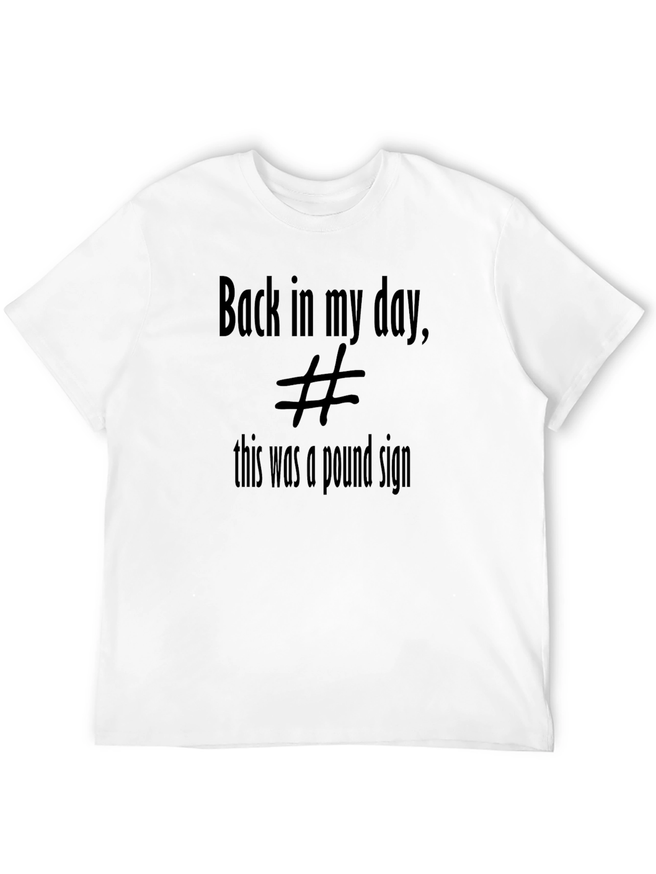 Retro Pound Sign T-Shirt - Classic Throwback Tee