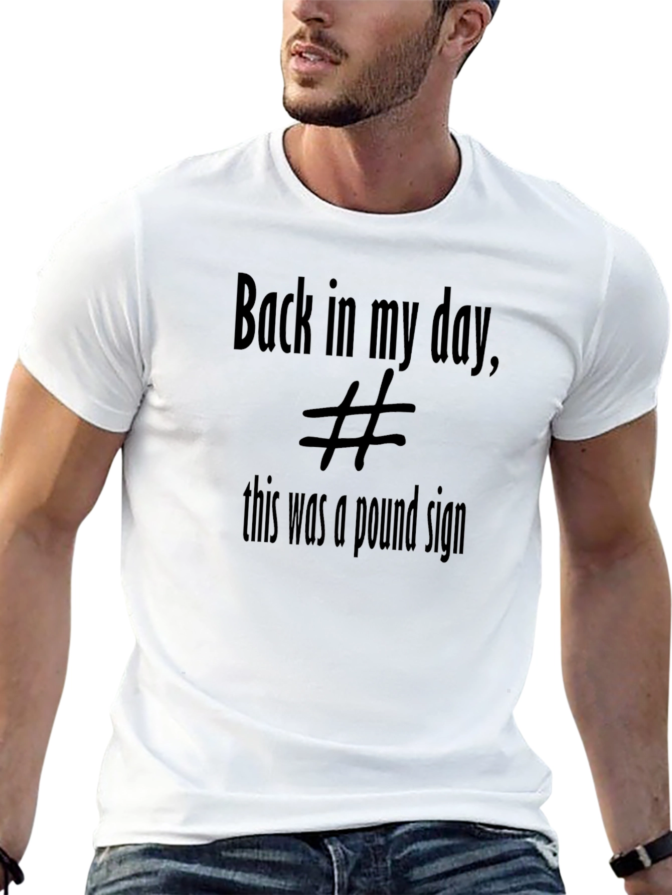 Retro Pound Sign T-Shirt - Classic Throwback Tee