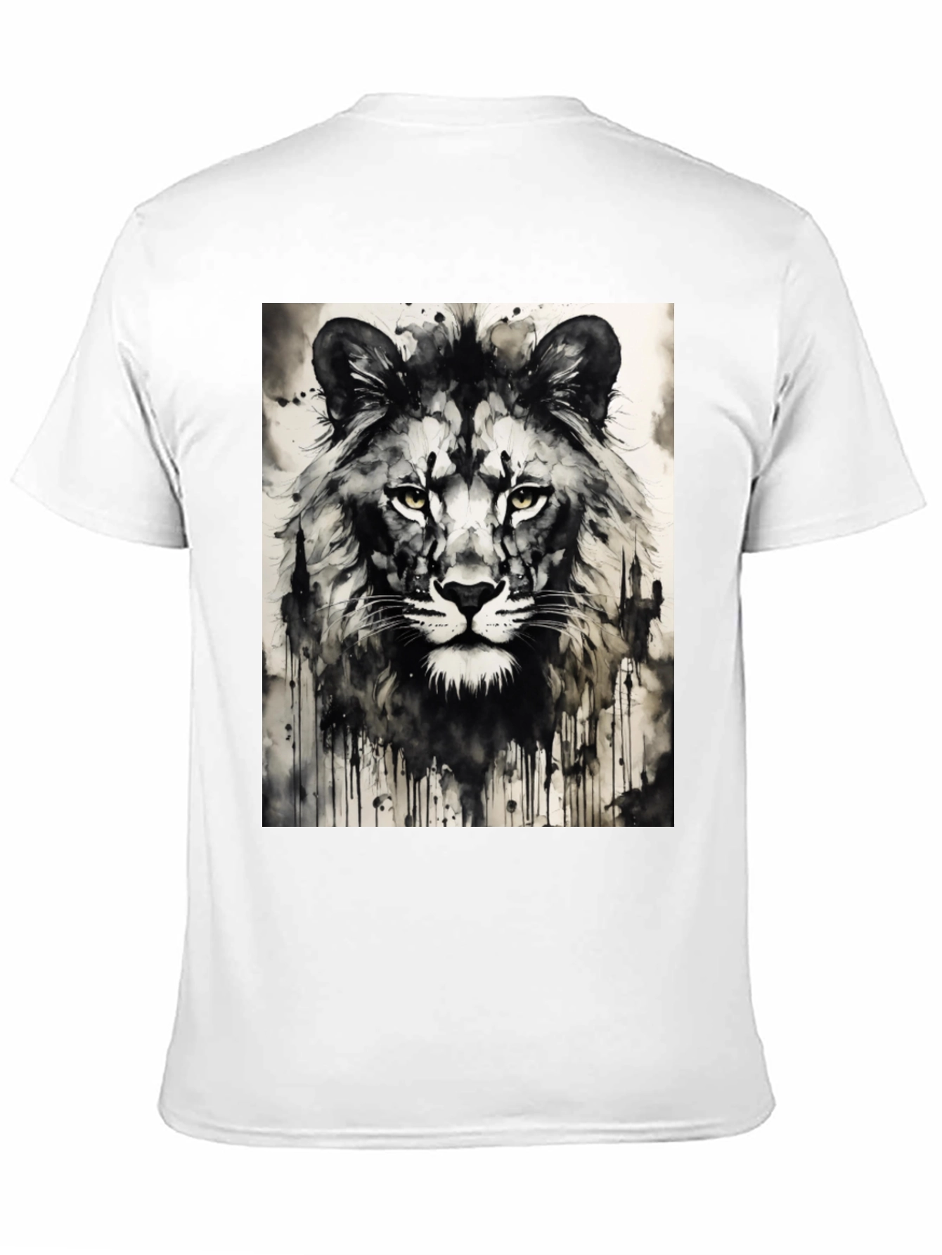 Lion Art Black T-Shirt