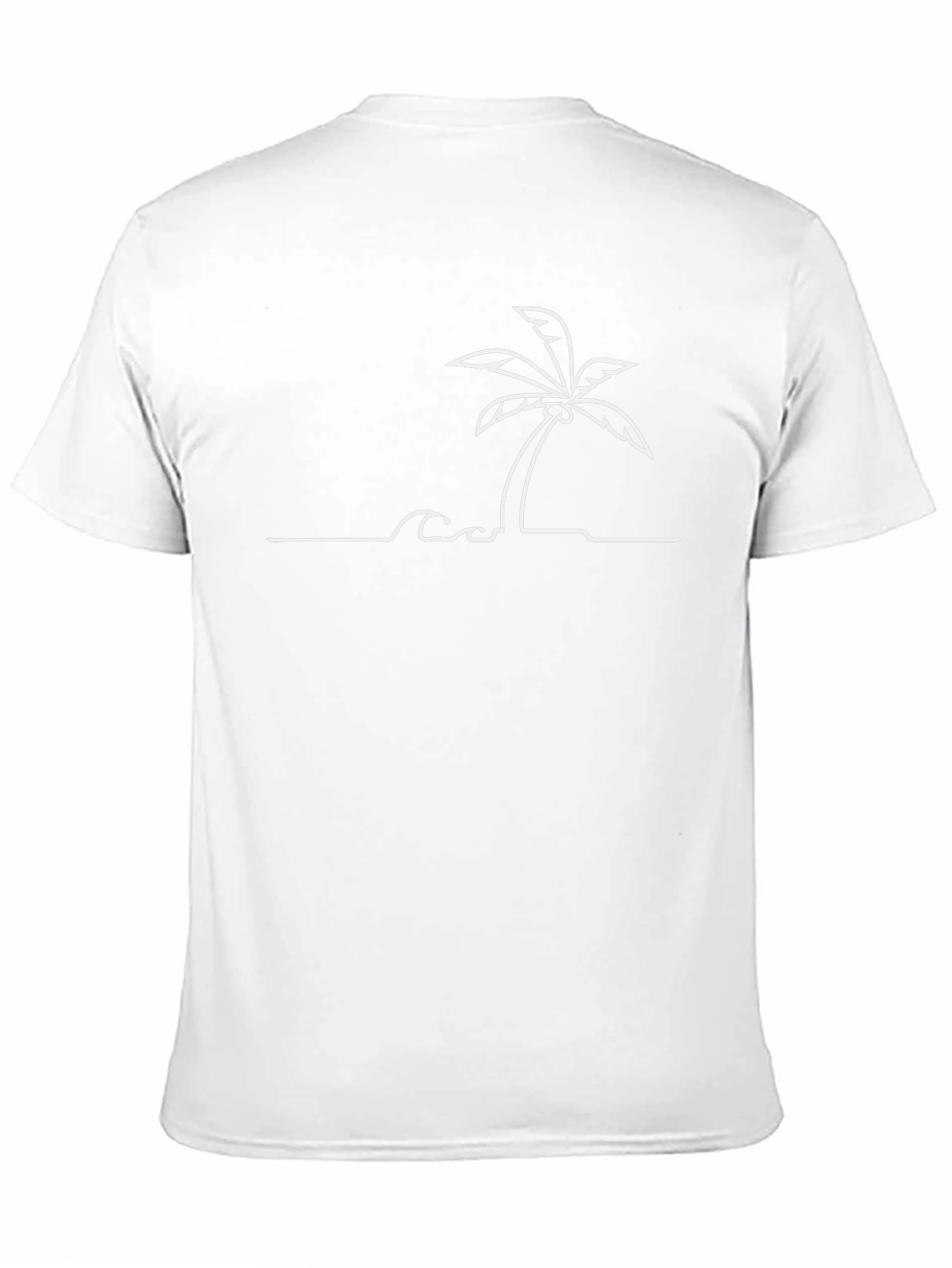 Minimalist Palm Tree Graphic Tee - Black