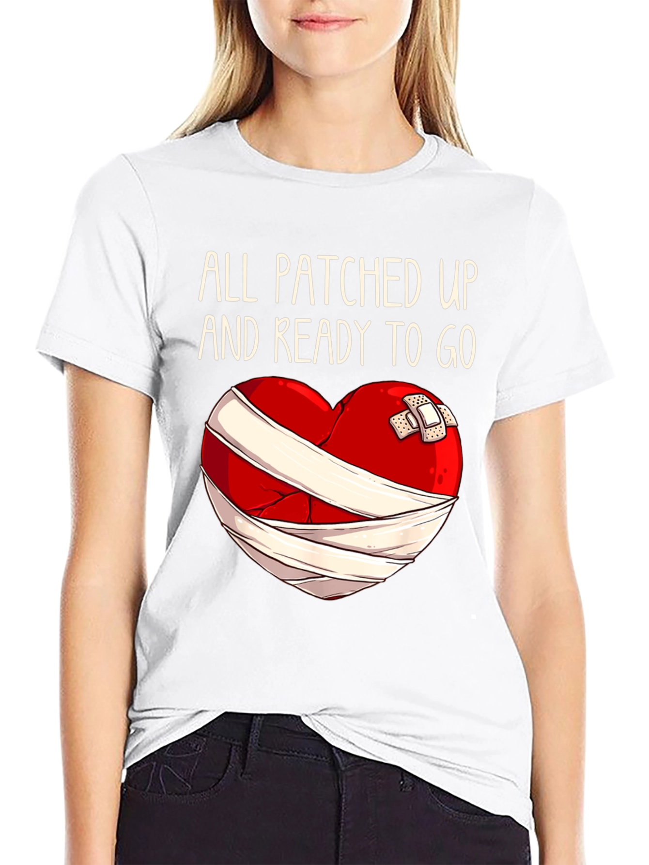All Patched Up Heart Graphic Tee