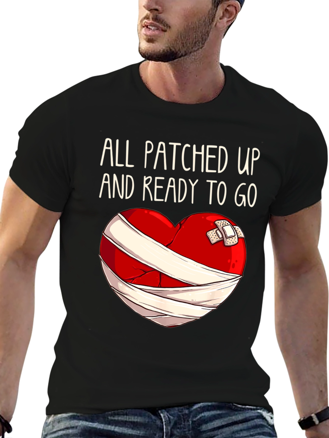 All Patched Up Heart Graphic Tee