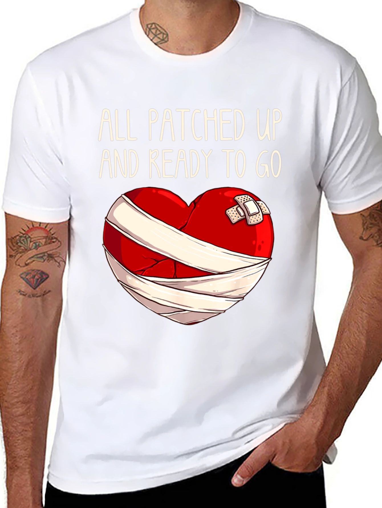 All Patched Up Heart Graphic Tee