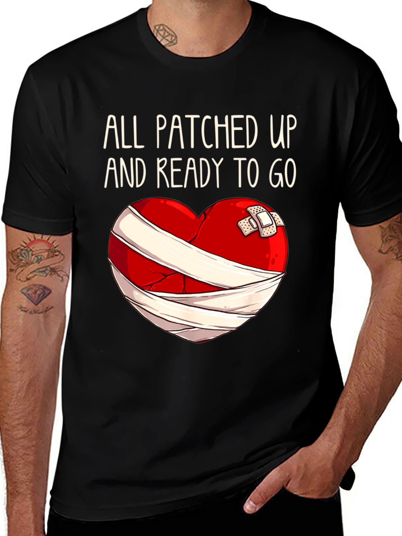 All Patched Up Heart Graphic Tee