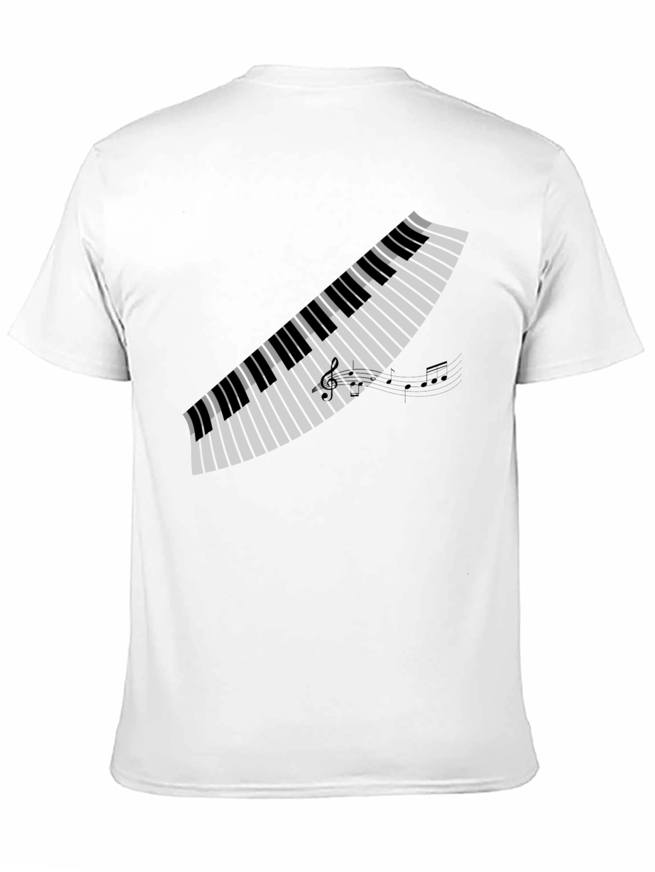 Piano Keys Graphic Tee - Musicians Black T-Shirt