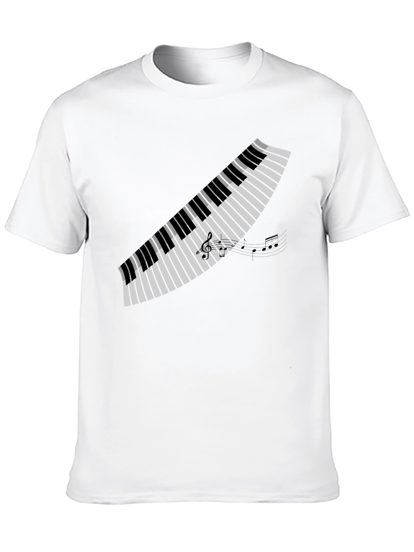 Piano Keys Graphic Tee - Musicians Black T-Shirt