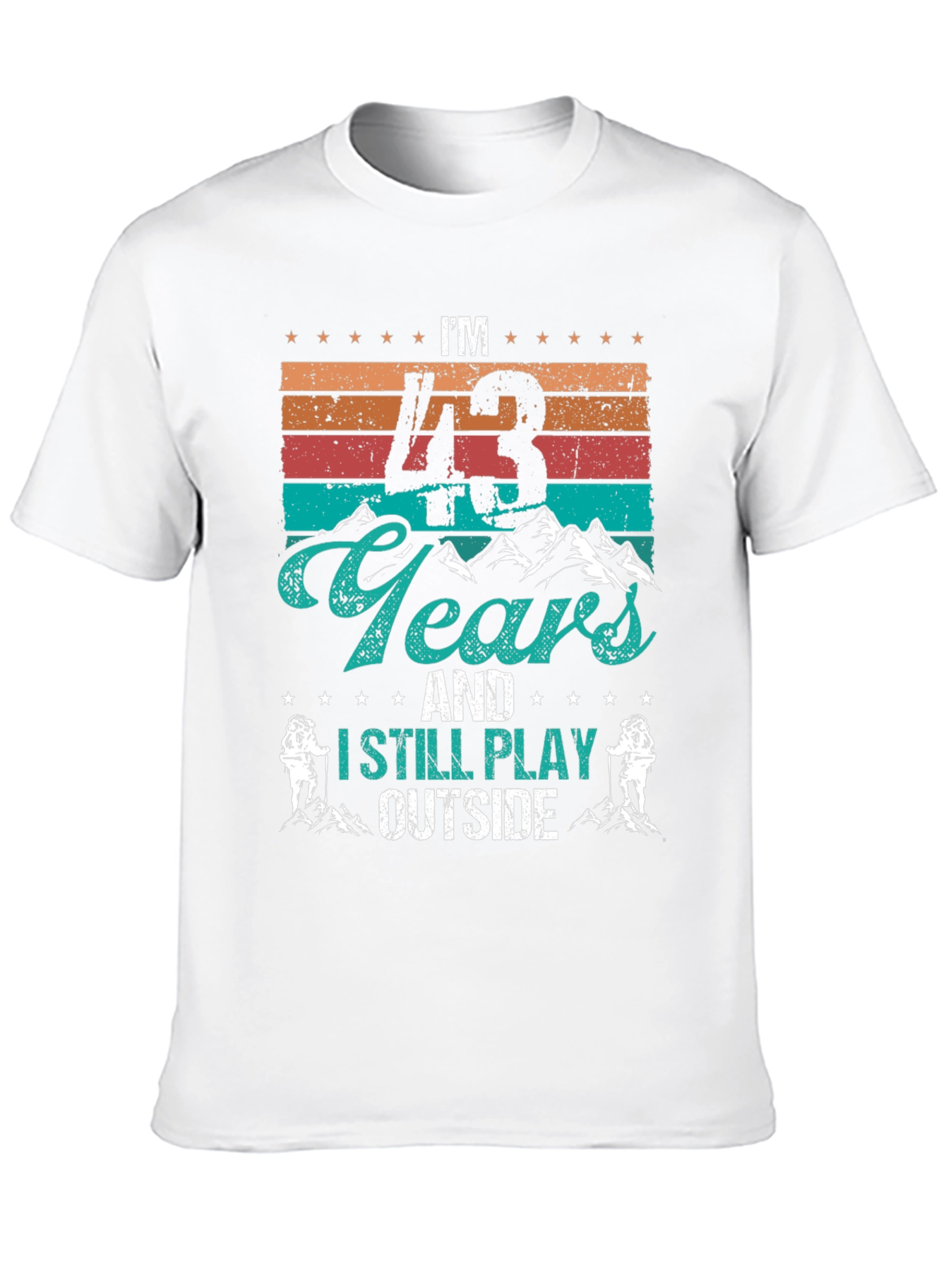 43 Years & Still Play Outside Black T-Shirt