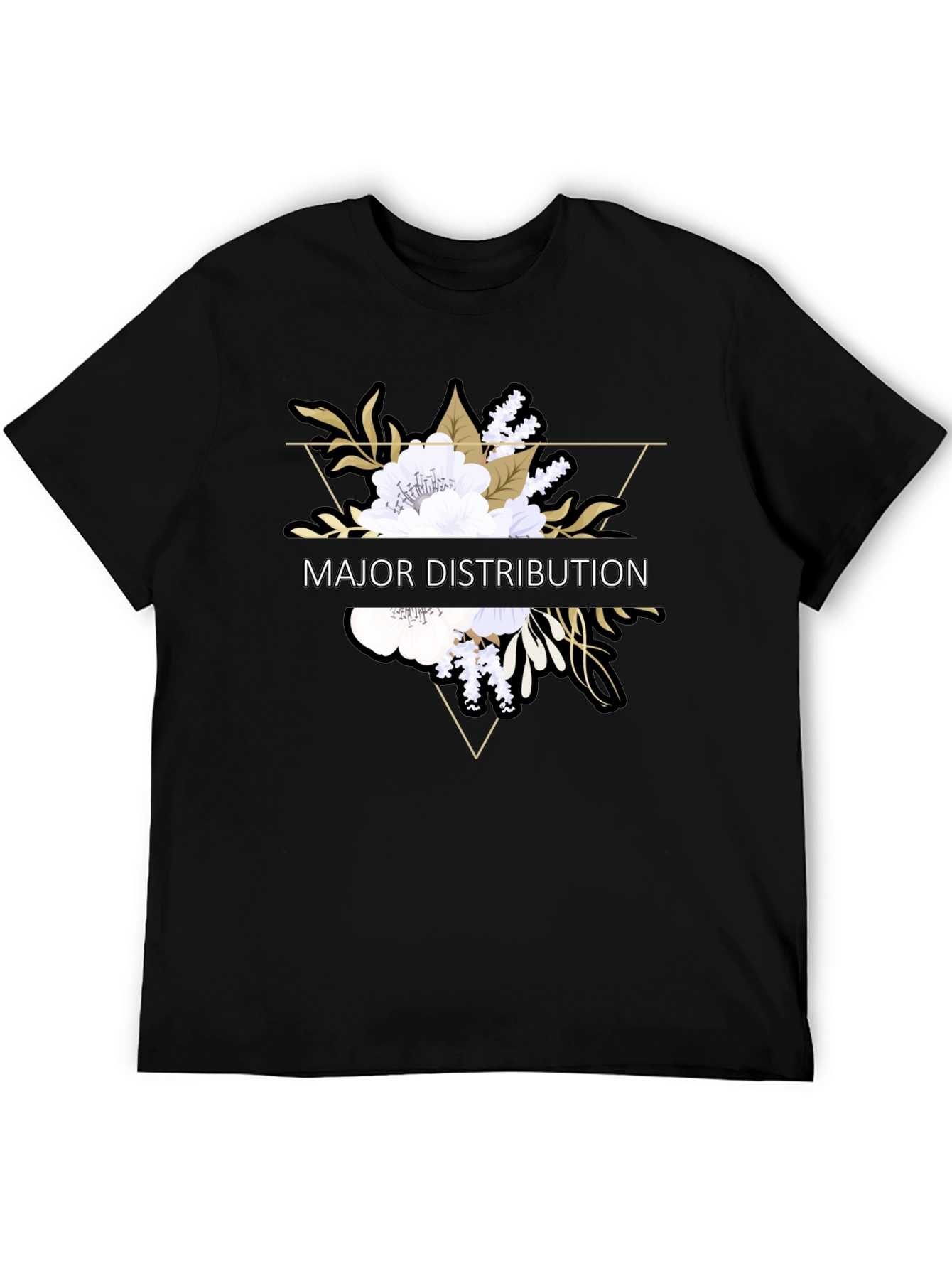 Major Distribution Floral Graphic Tee - Black