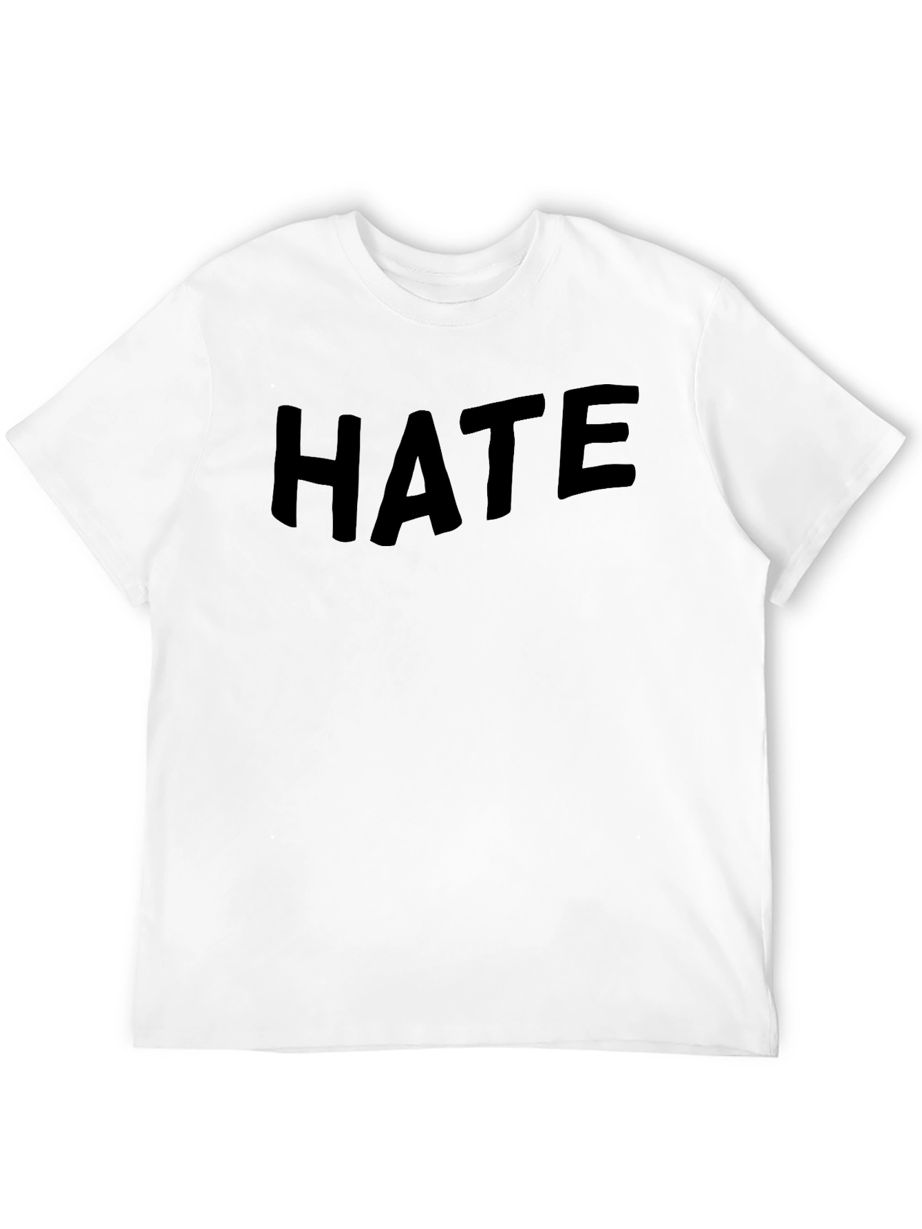 Edgy Black HATE Graphic Tee - Bold Statement