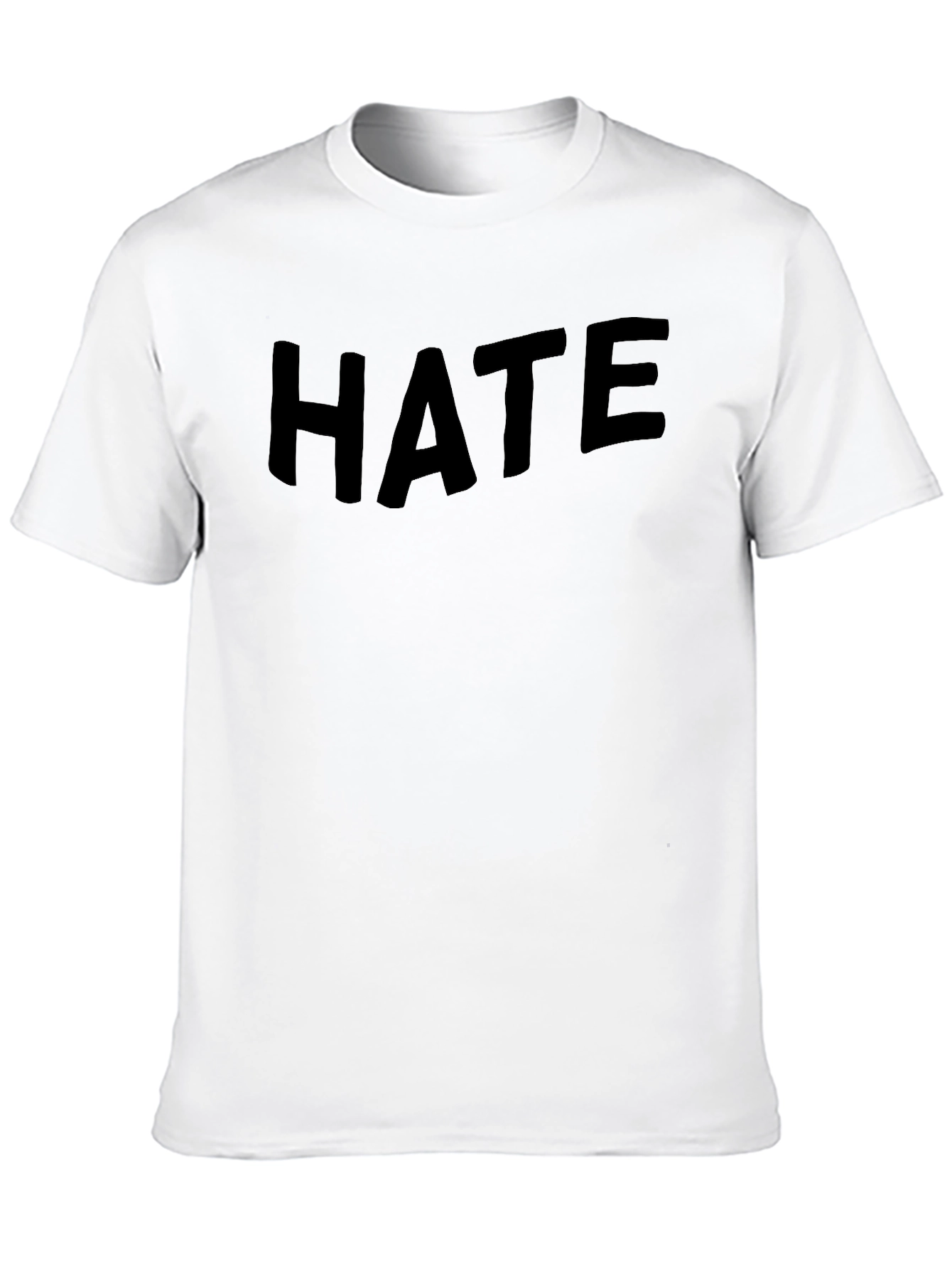 Edgy Black HATE Graphic Tee - Bold Statement