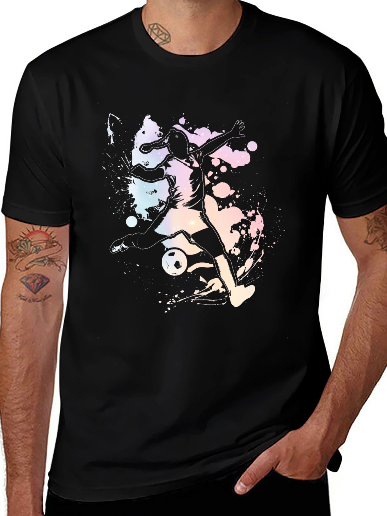 Soccer Player Graphic Print T-Shirt