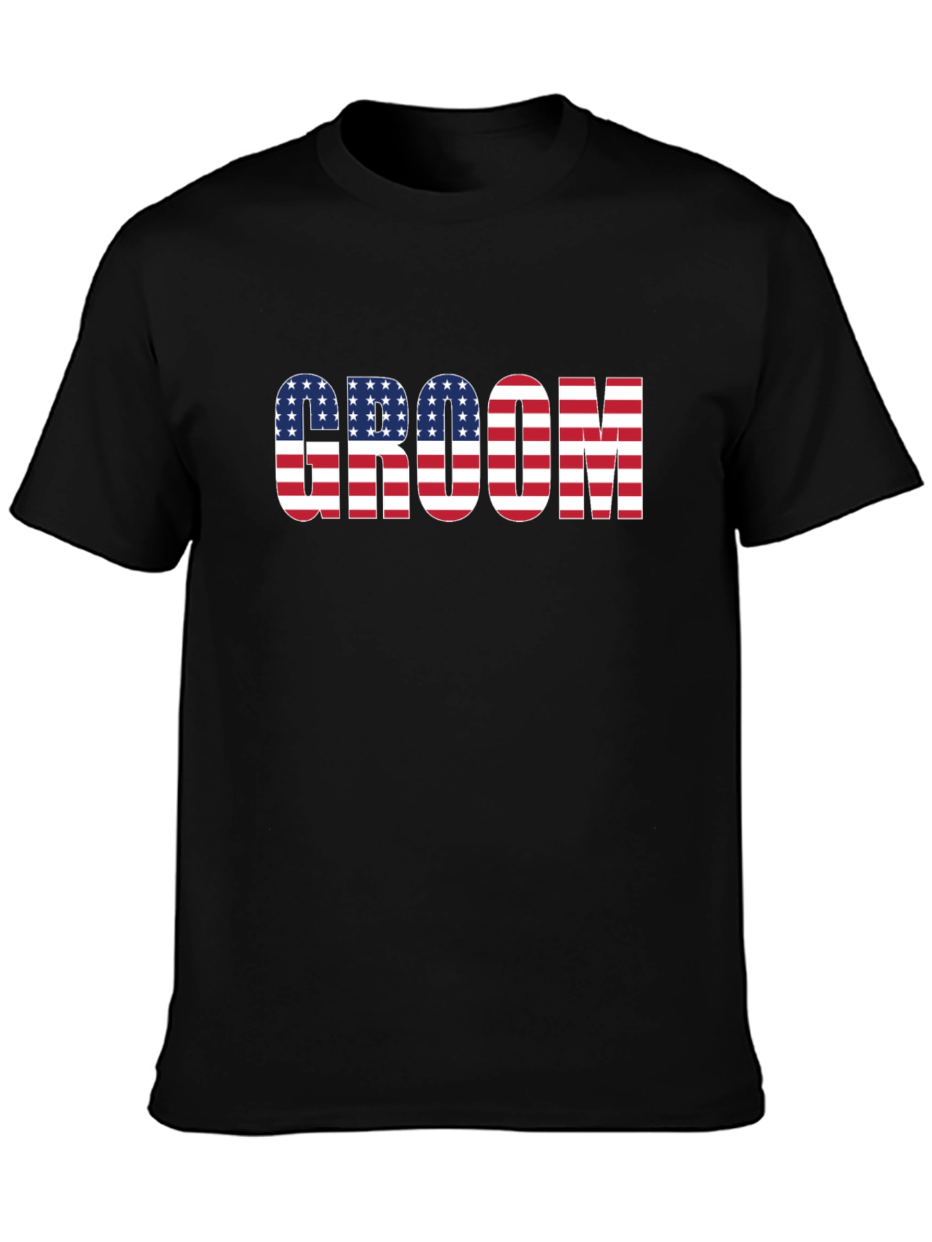 Groom USA Flag T-Shirt - Patriotic Wedding Apparel