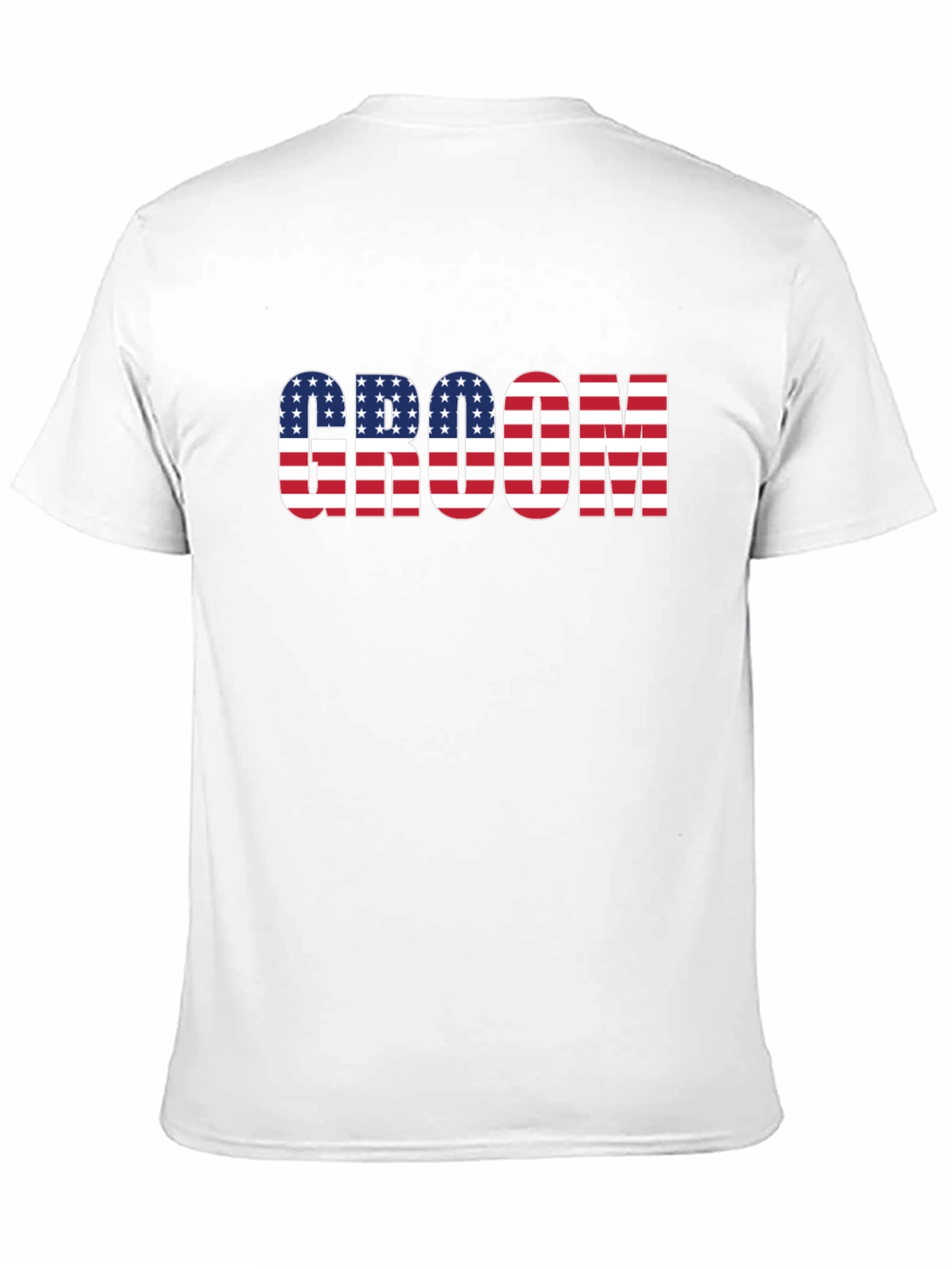 Groom USA Flag T-Shirt - Patriotic Wedding Apparel