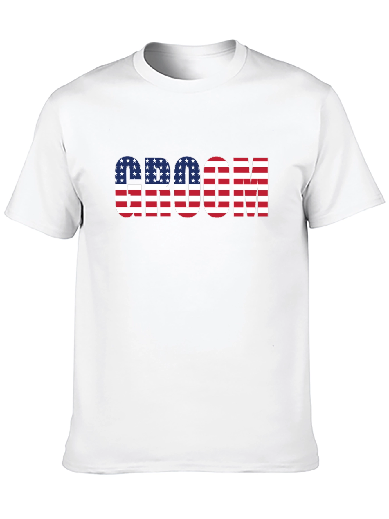 Groom USA Flag T-Shirt - Patriotic Wedding Apparel