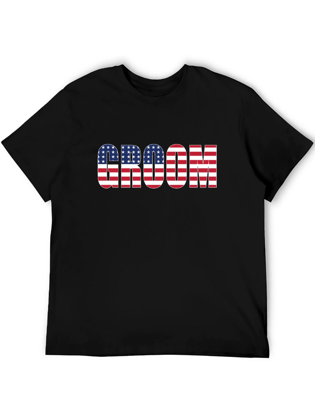 Groom USA Flag T-Shirt - Patriotic Wedding Apparel