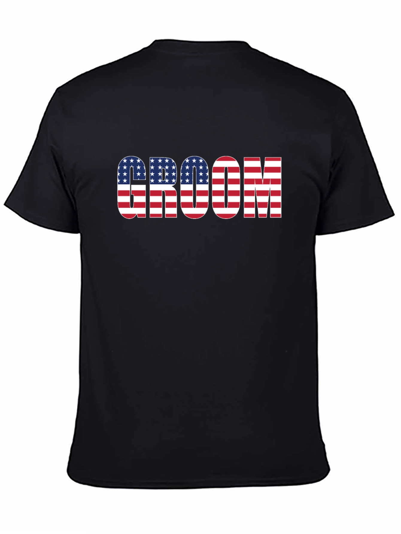 Groom USA Flag T-Shirt - Patriotic Wedding Apparel