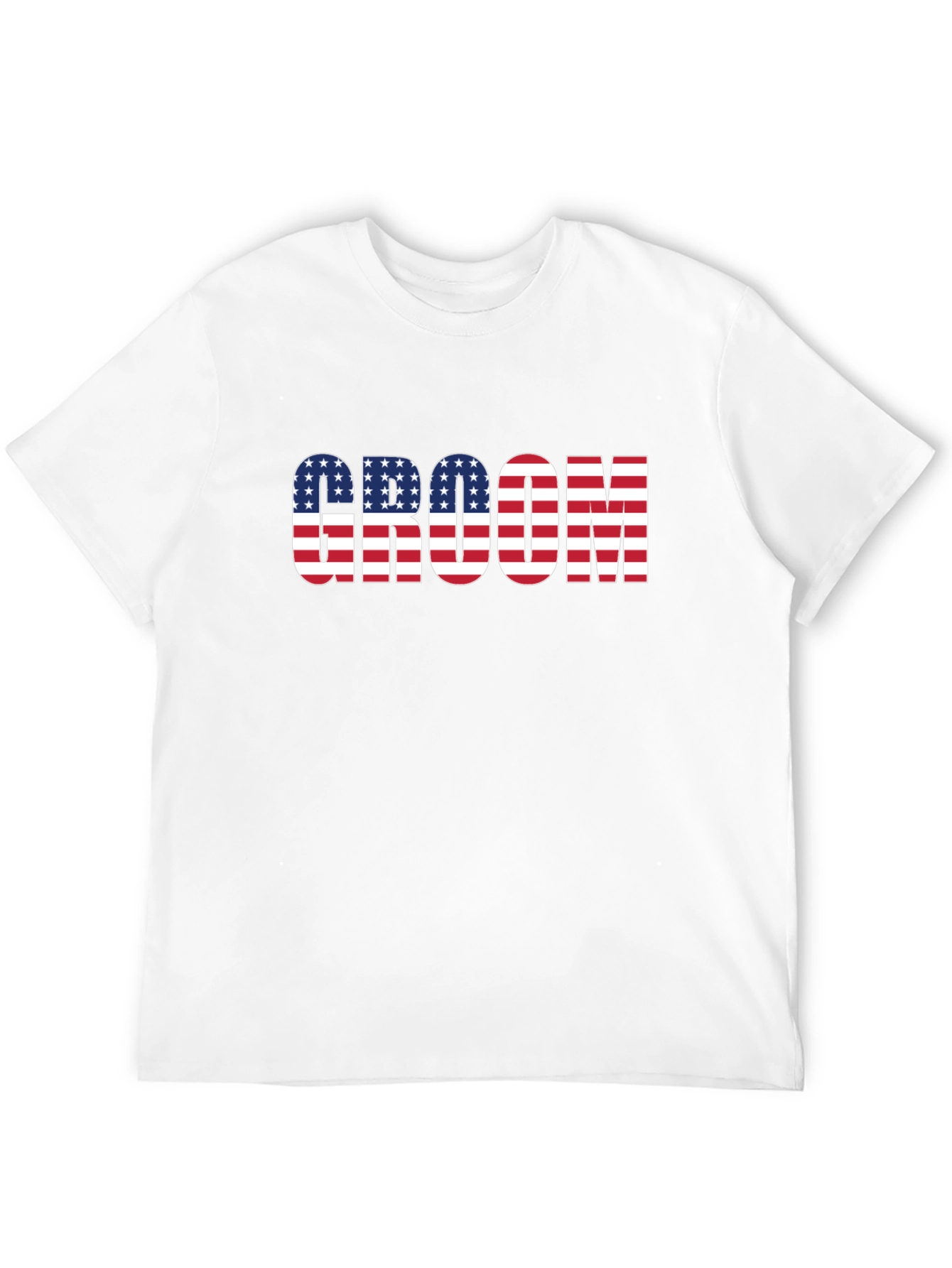 Groom USA Flag T-Shirt - Patriotic Wedding Apparel