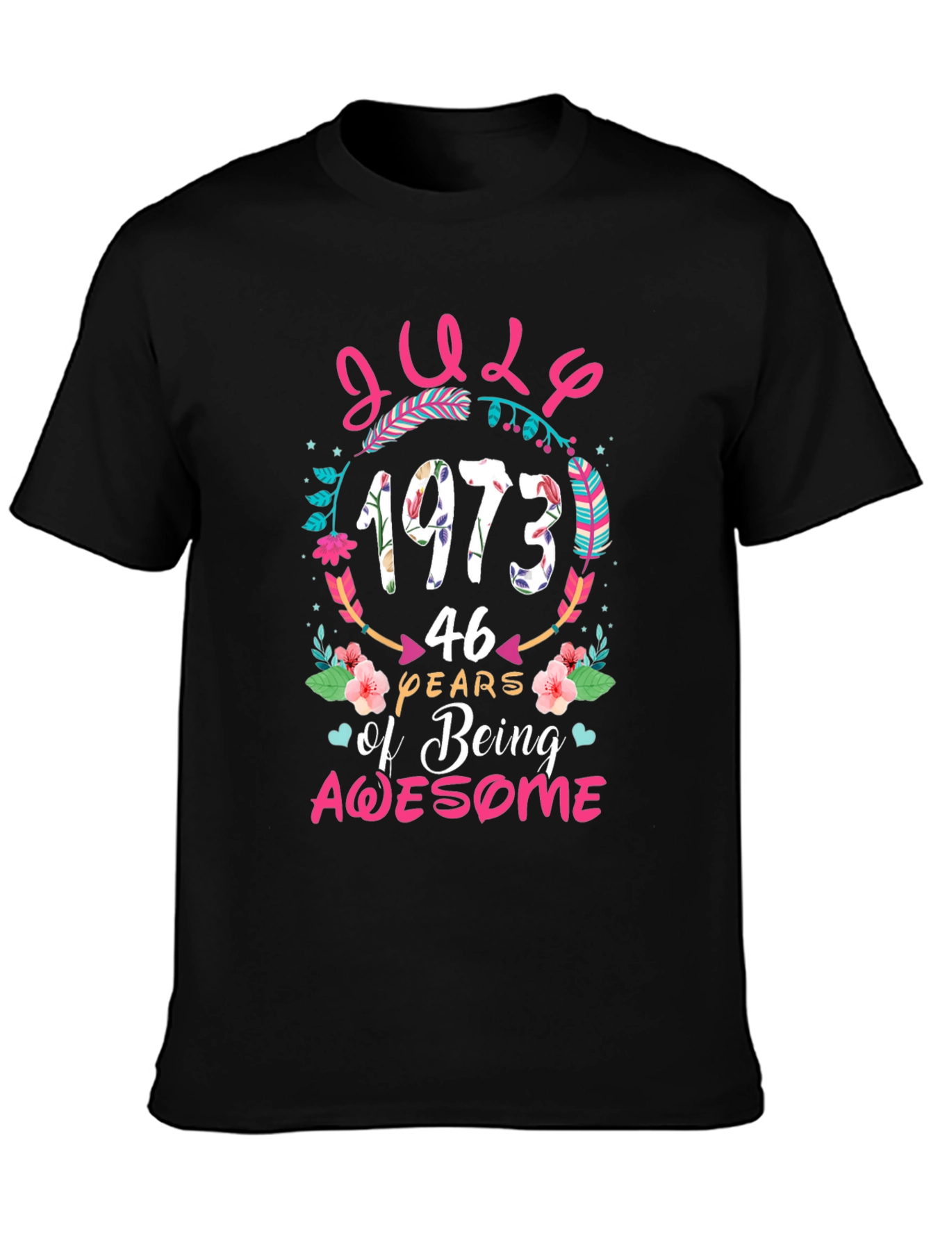 July 1973 Birthday Awesome Graphic T-Shirt