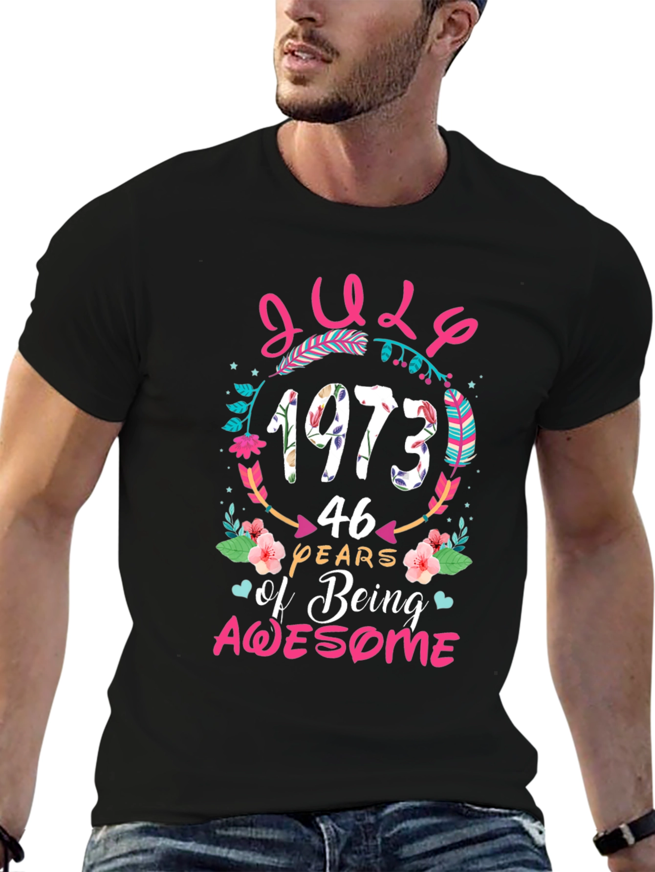 July 1973 Birthday Awesome Graphic T-Shirt