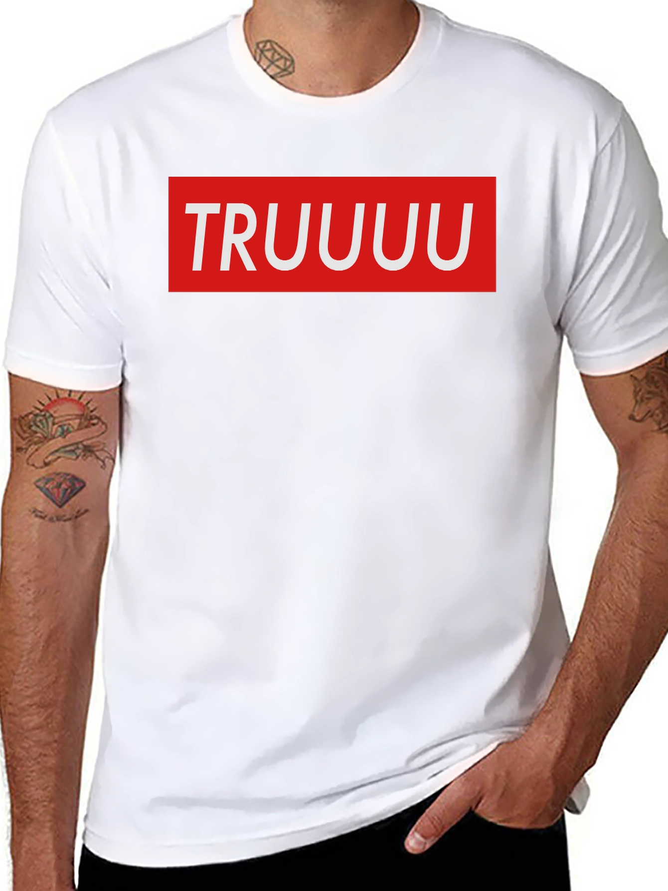 TRUUUU Graphic Tee - Supreme Style Parody