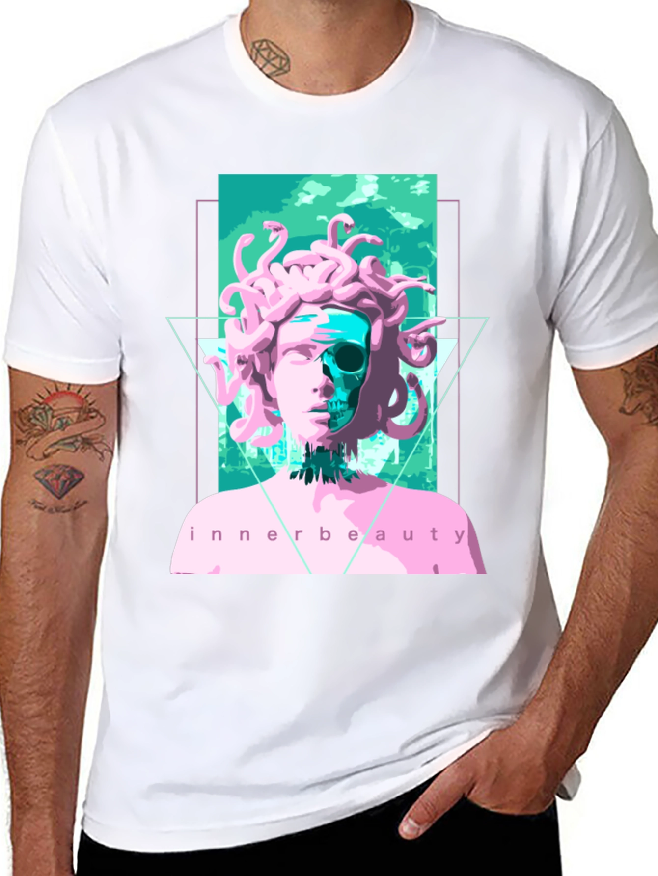 Medusa Inner Beauty Graphic Tee - Black T-Shirt